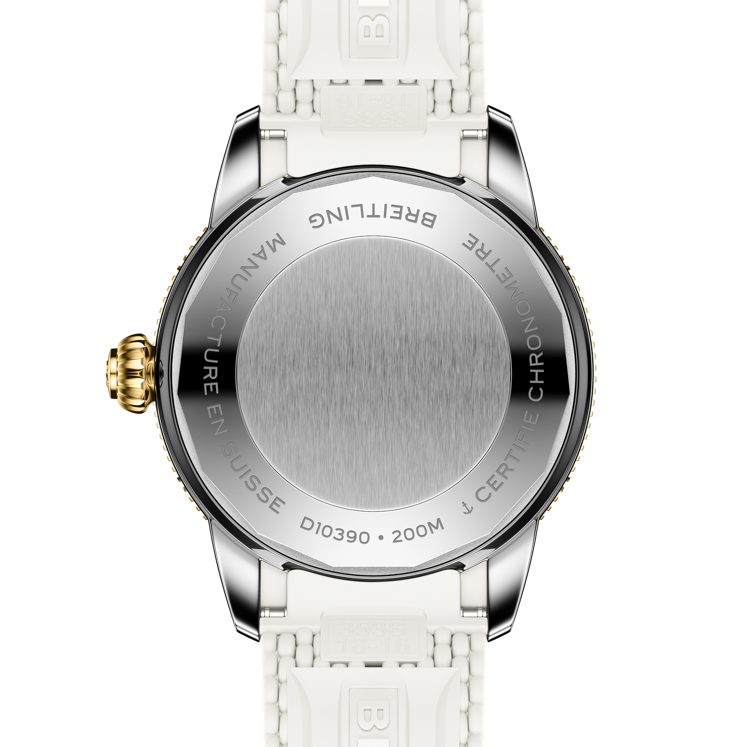 Superocean Heritage 36 | White Sunray Brushed Dial, White Rubber Strap