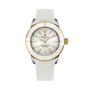 Superocean Heritage 36 | White Sunray Brushed Dial, White Rubber Strap