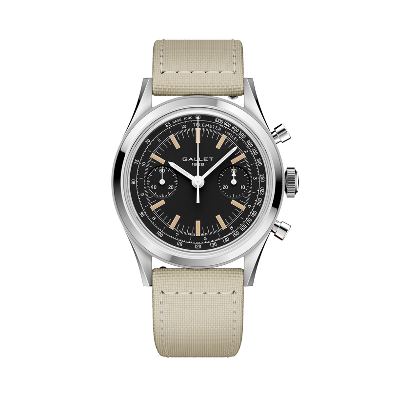 Tribute | 38mm, Steel Case, Beige Fabric Strap