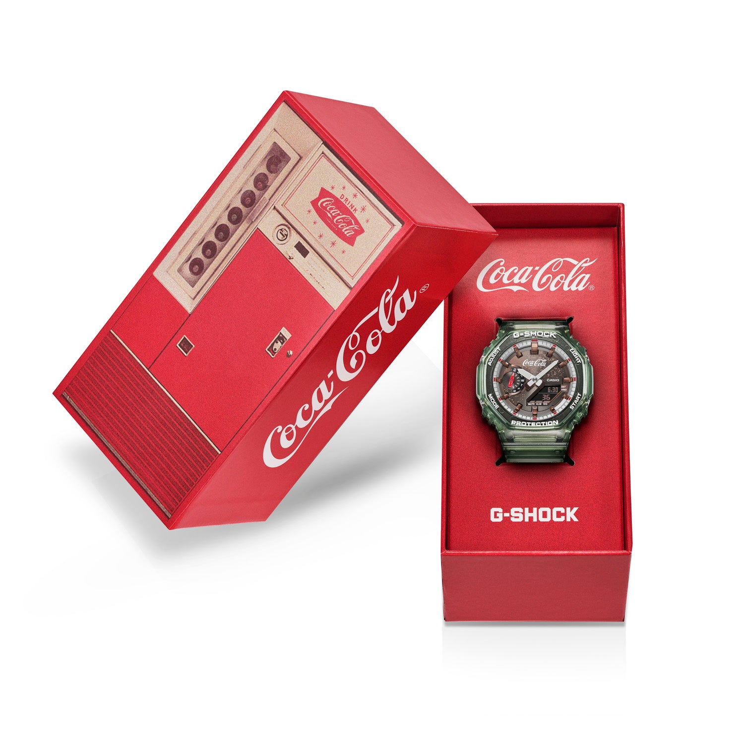 Coca-Cola G-SHOCK 腕時計 ボトル型ボックス付き GA2100CC-3A Coca-Cola® | Carbon, 48mm