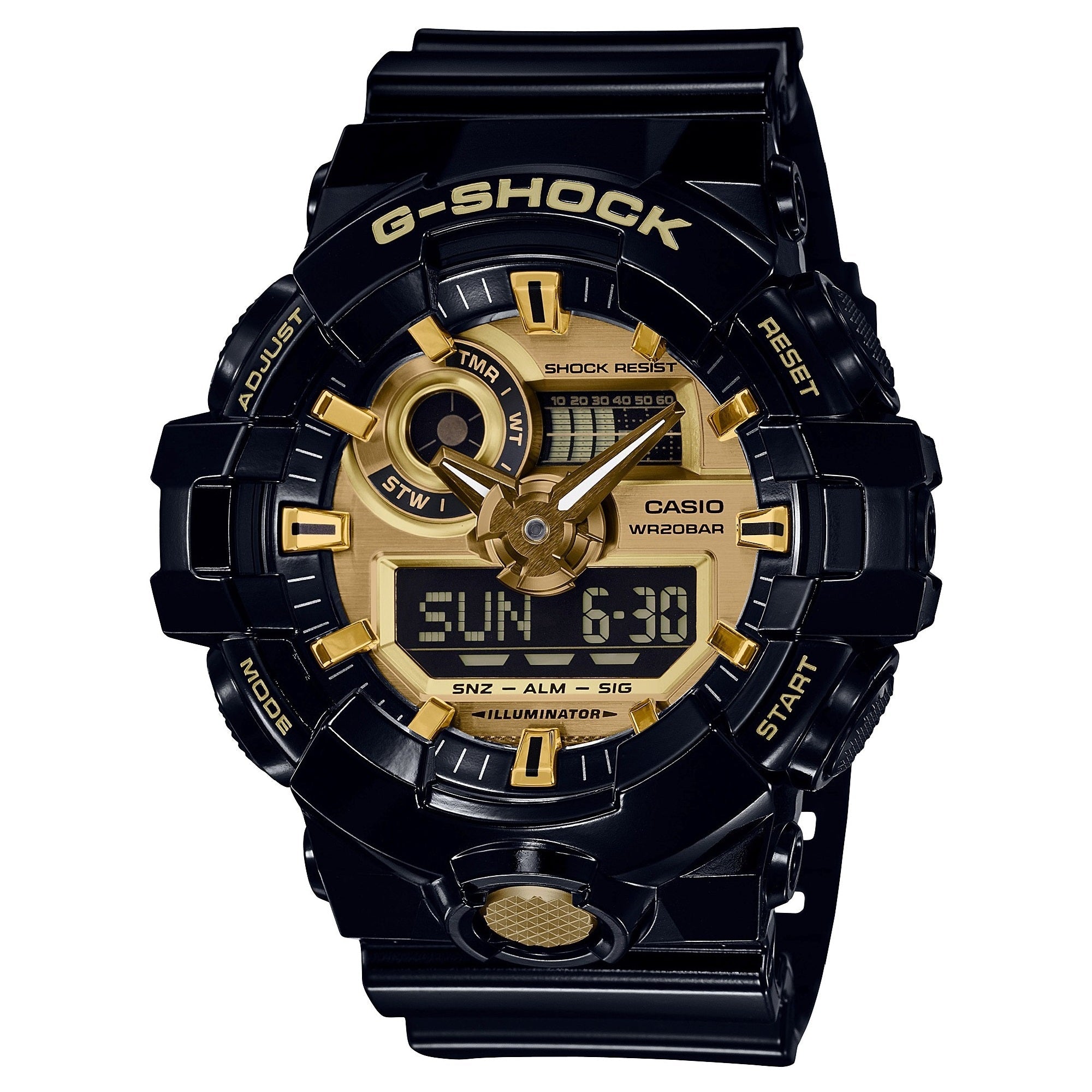 時計 G-SHOCK GarishBlack G-Shock GA-710GB-1A Quartz Icon Resin Black