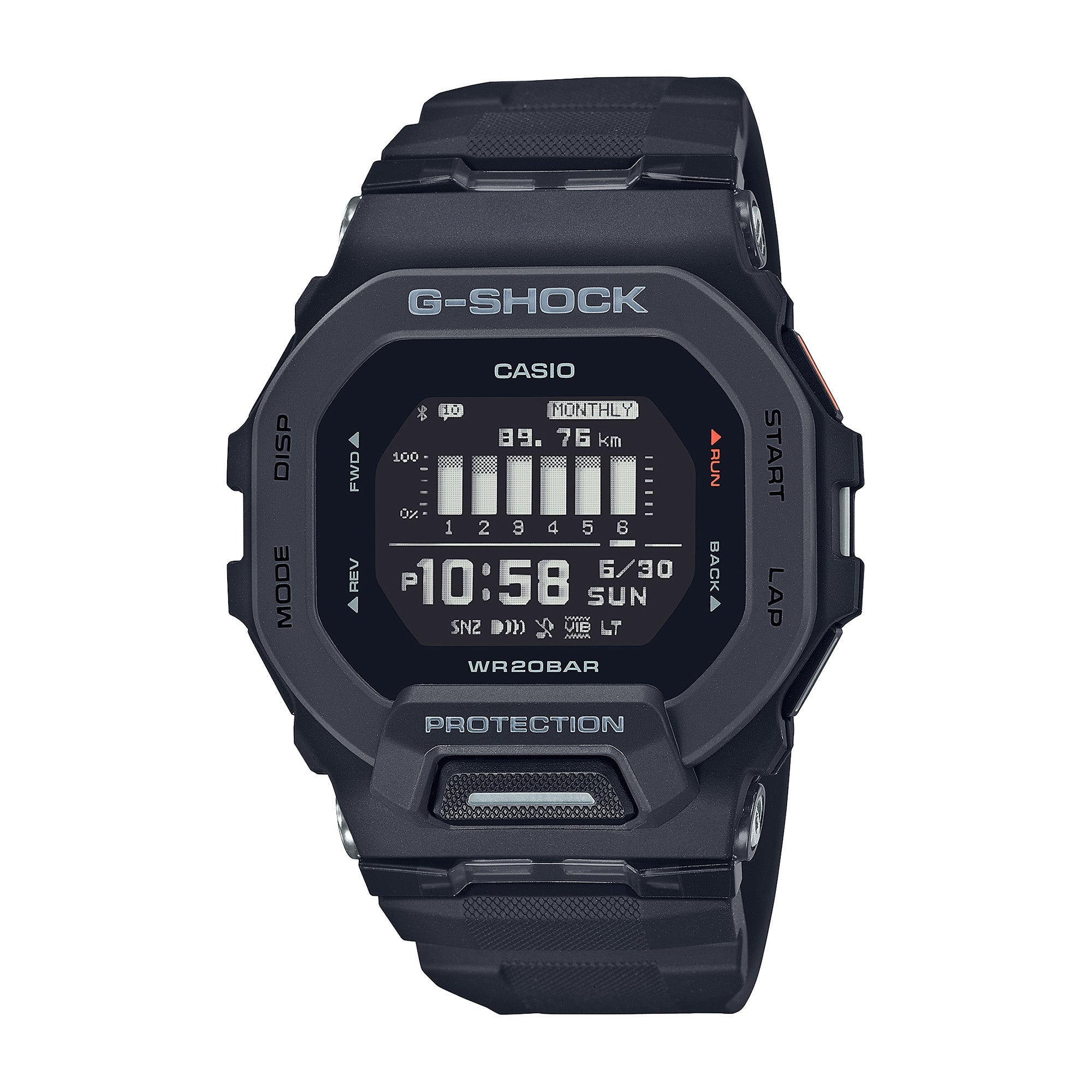 G-SHOCK デジタル腕時計 ブラックgbd-200 G-Shock GBD-200-1 Quartz Move Resin Black 48mm Resin Black