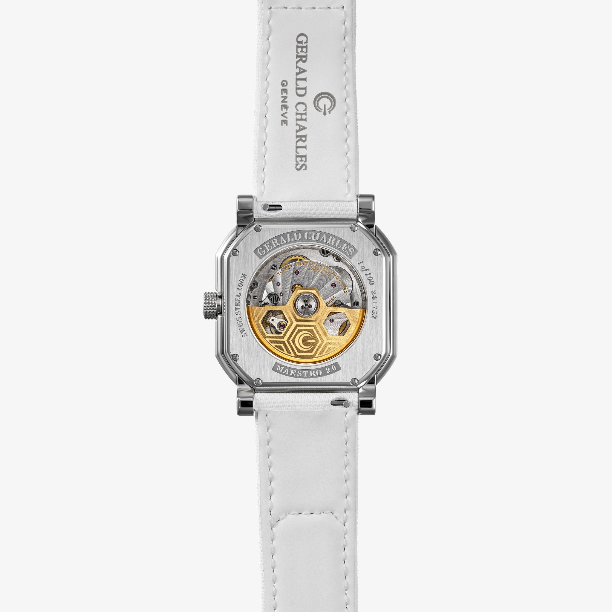 Gerald Charles Maestro 2.0 Meteorite Silver 39mm Steel Fabric White