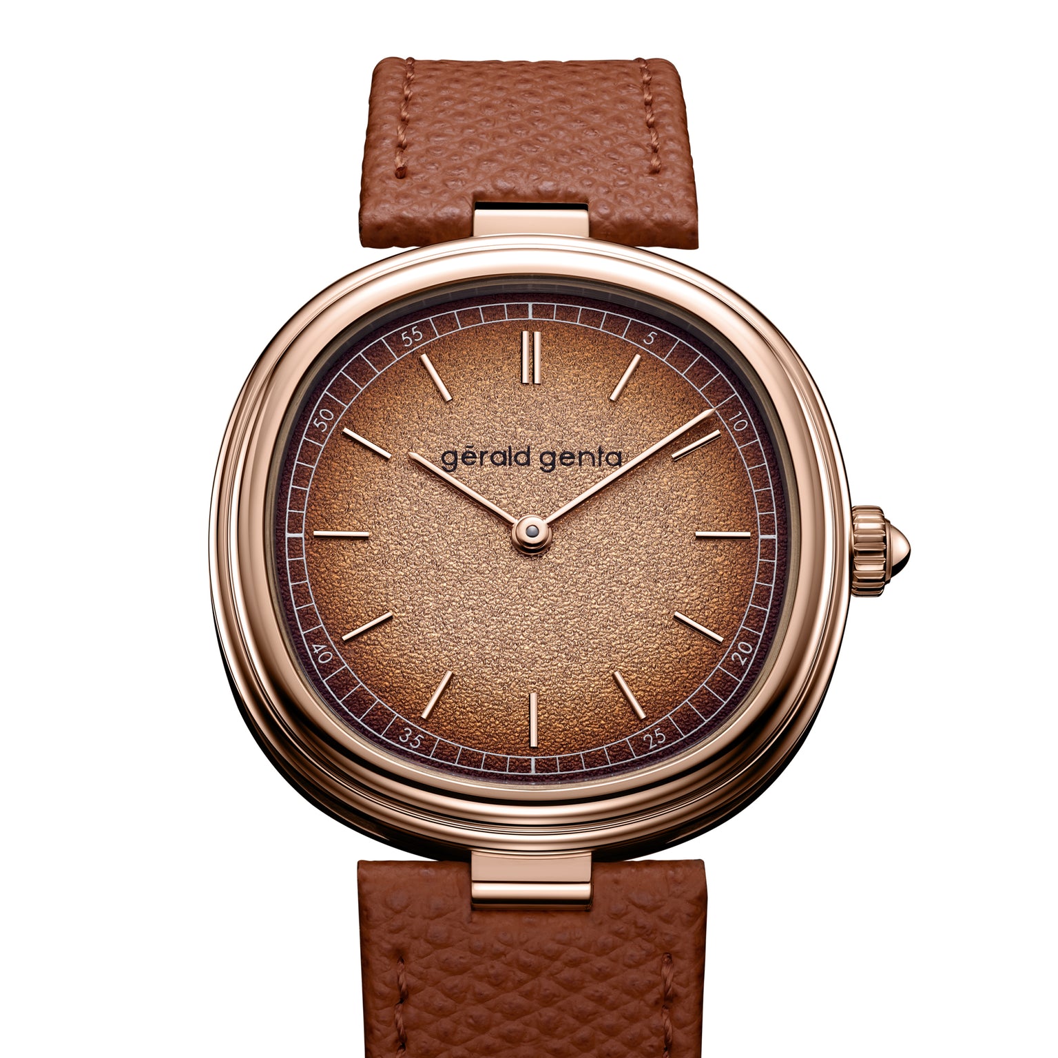 Geneva Time Only Marrone | 38mm, Rose gold 4N