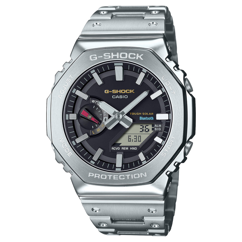 GM-B2100SD-1C Solar Premium Metal Stainless Steel   Silver