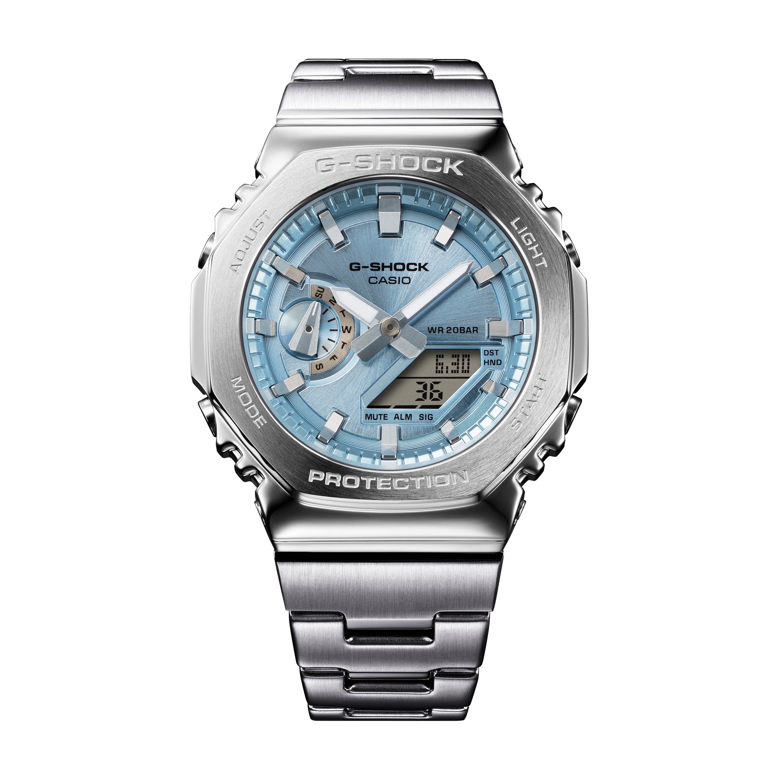 G-Shock GM-2110D-2A Quartz G Steel Stainless Steel / Resin Silver