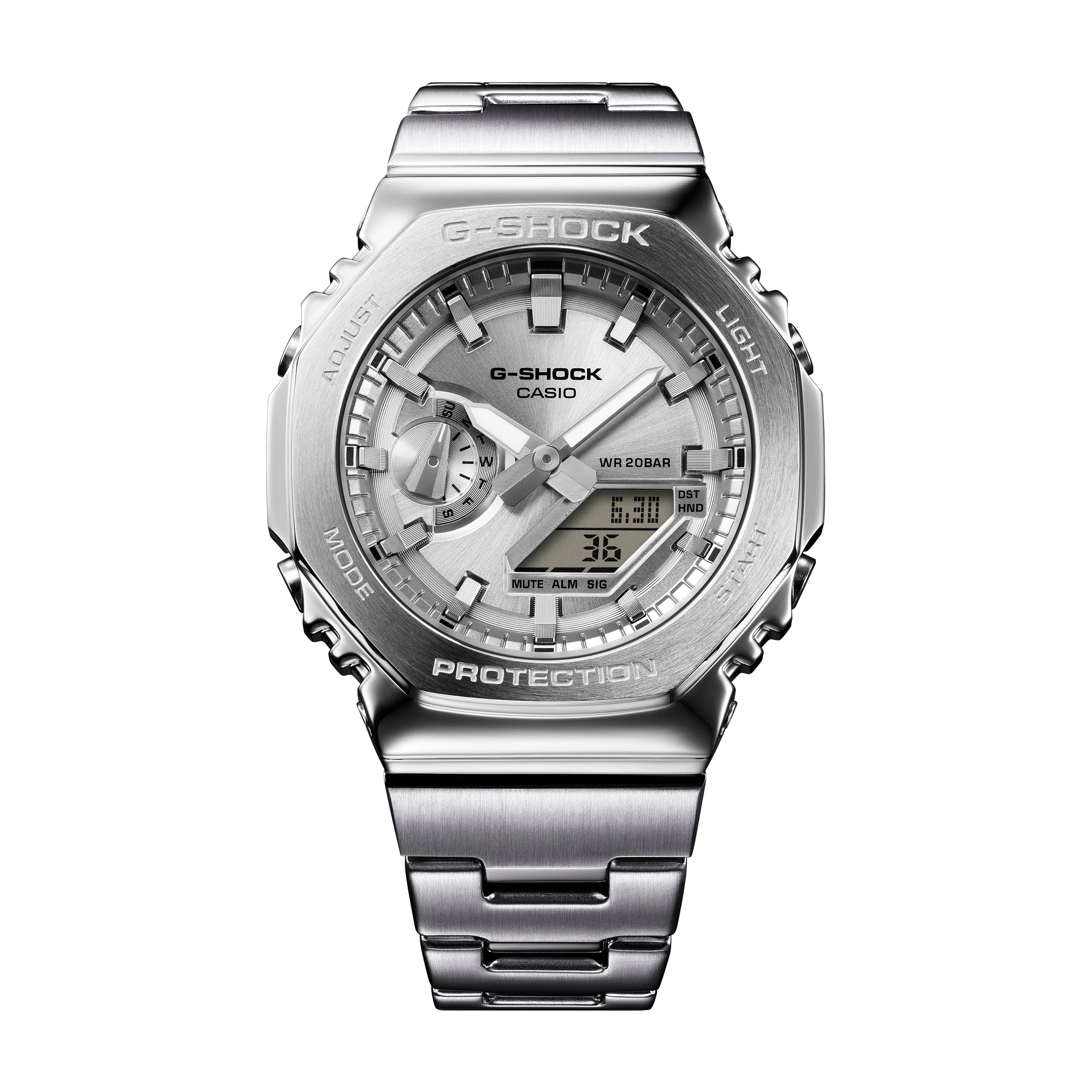 GM-2110D-7A Quartz G Steel Stainless Steel / Resin Silver