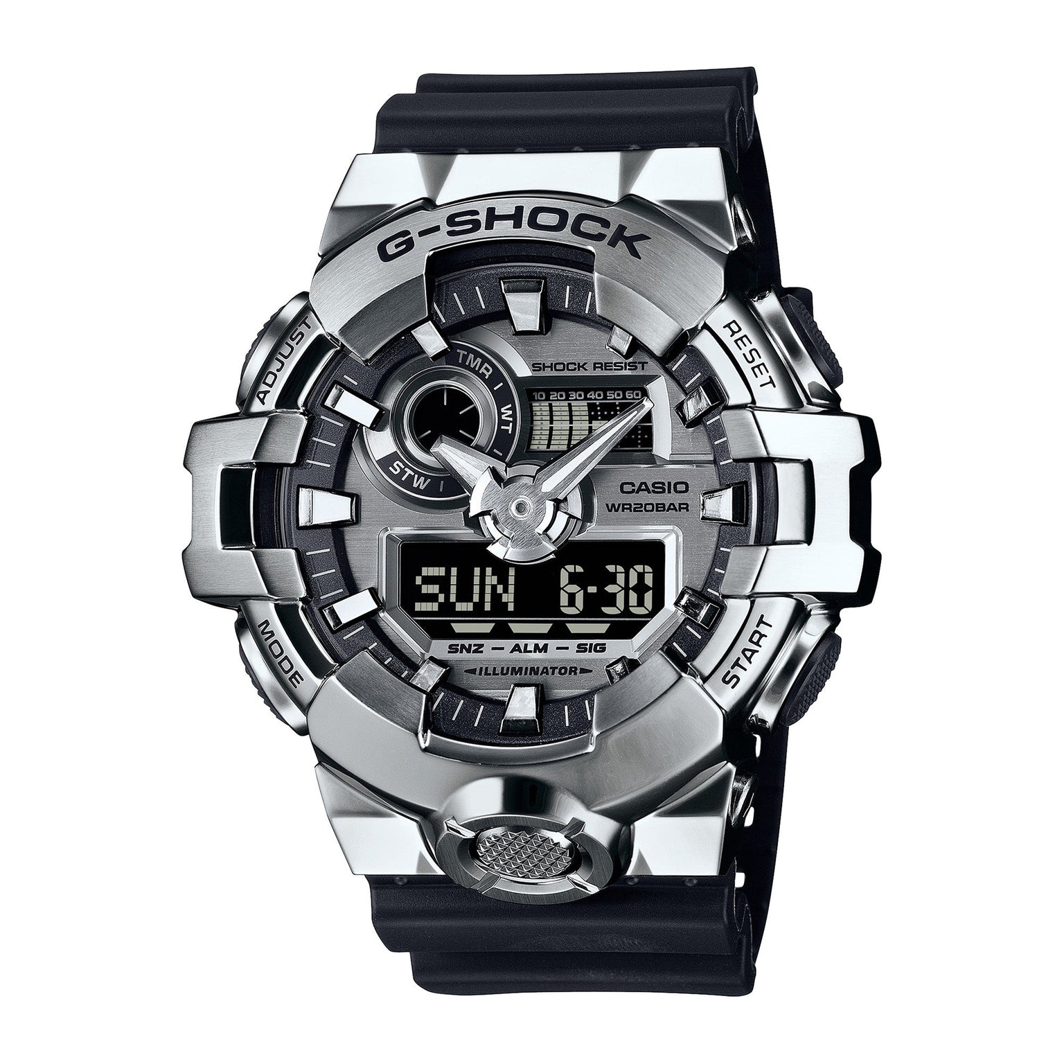 GM-700-1A Quartz G Steel Stainless Steel / Resin Silver
