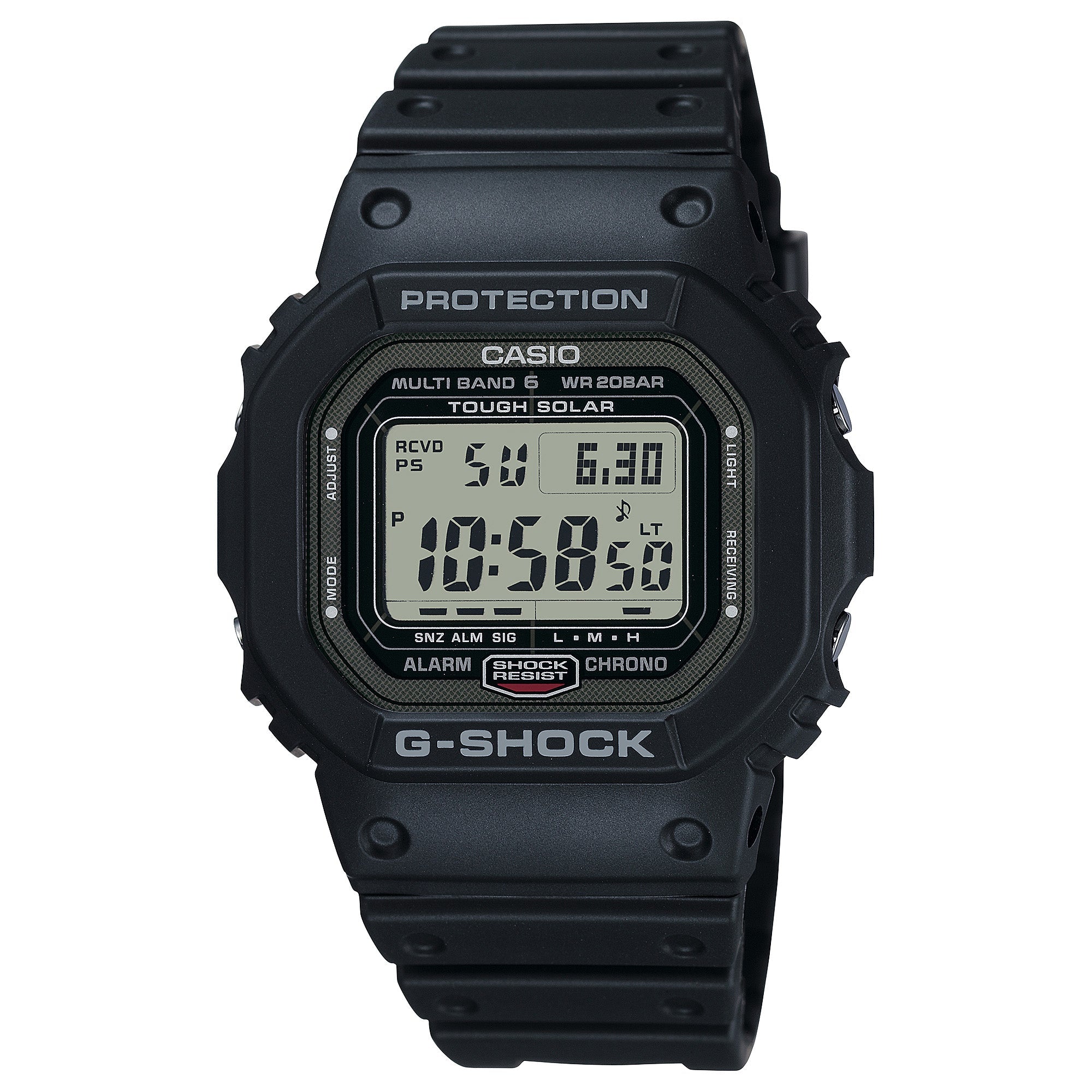 CASIO カシオ 時計 GSHOCK DIGITAL 5000 SERIES GW5000U1JF ブラック ステンレススチール／樹脂 メンズ デジタル 新品未使用展示品【本物保証】 G-Shock GW-5000U-1 Solar Icon Steel / Resin Black 48.5mm