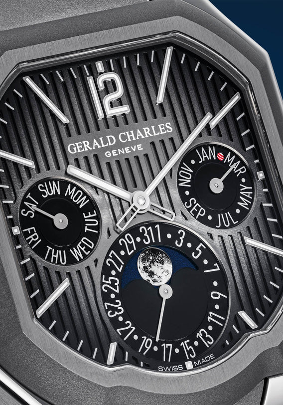 Gerald Charles Geneve watch face with detailed design and text