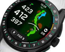 Close up of TAG Heuer Connect Golf watch