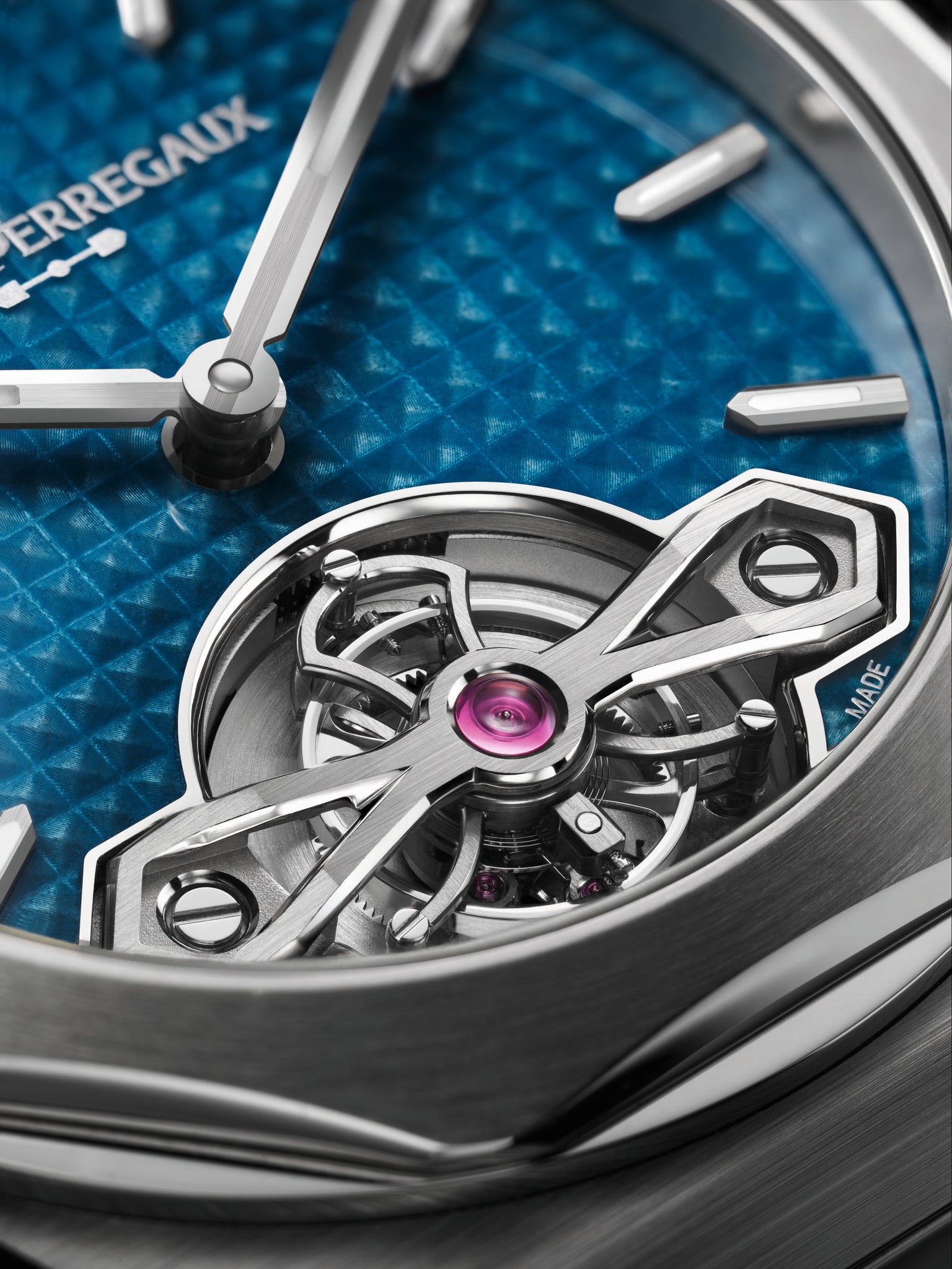 Laureato Fifty Tourbillon Micro-Rotor Grand Feu Blue | 39mm, Steel, Men's Watch