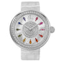 Limited Edition Brilliant Multi Colored Sapphire Diamond | 38mm, Stainless Steel, Womens Watch