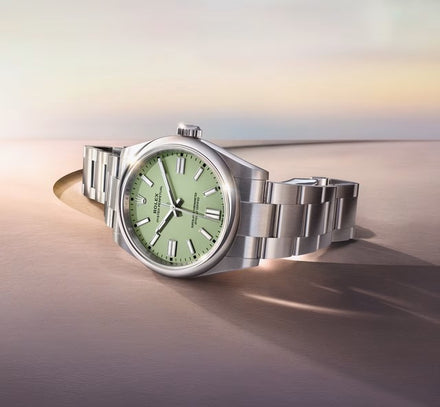 Rolex Oyster Perpetual M134300-0006 featured image on square gradient background