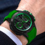 Epic X Chrono | 44mm, Titanium Green Rubber Strap, Chronograph Automatic