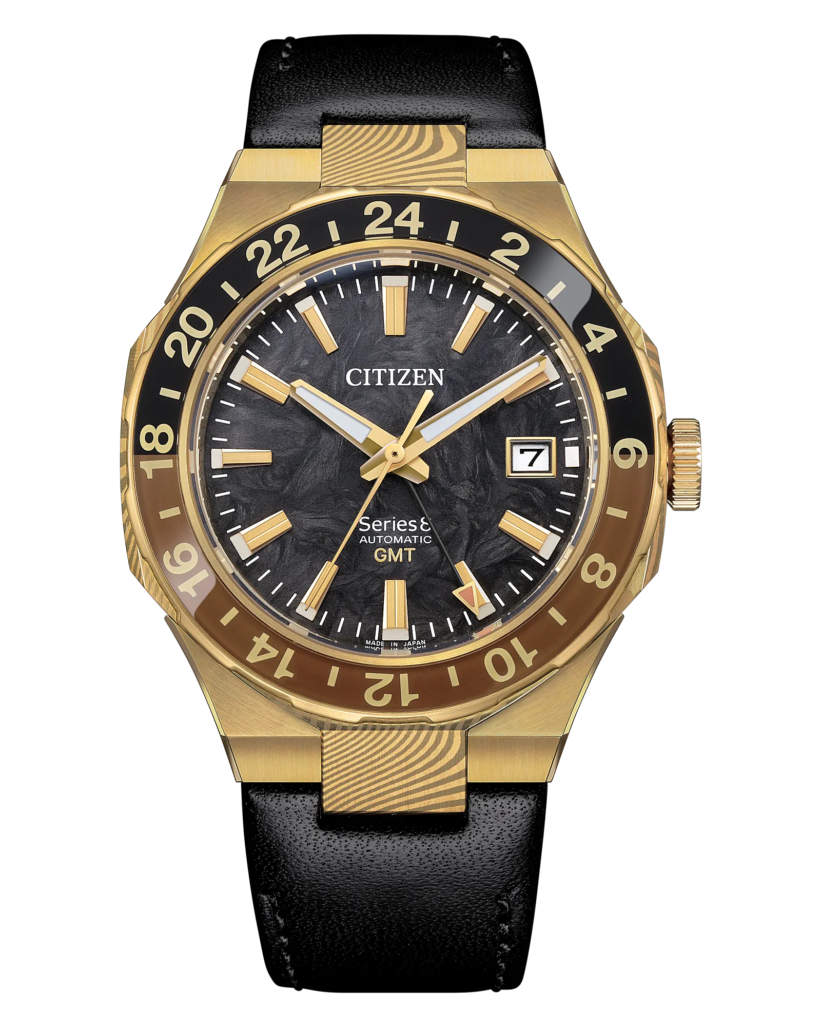 Series8 880 GMT Black | 41mm, Gold-Tone Stainless Steel