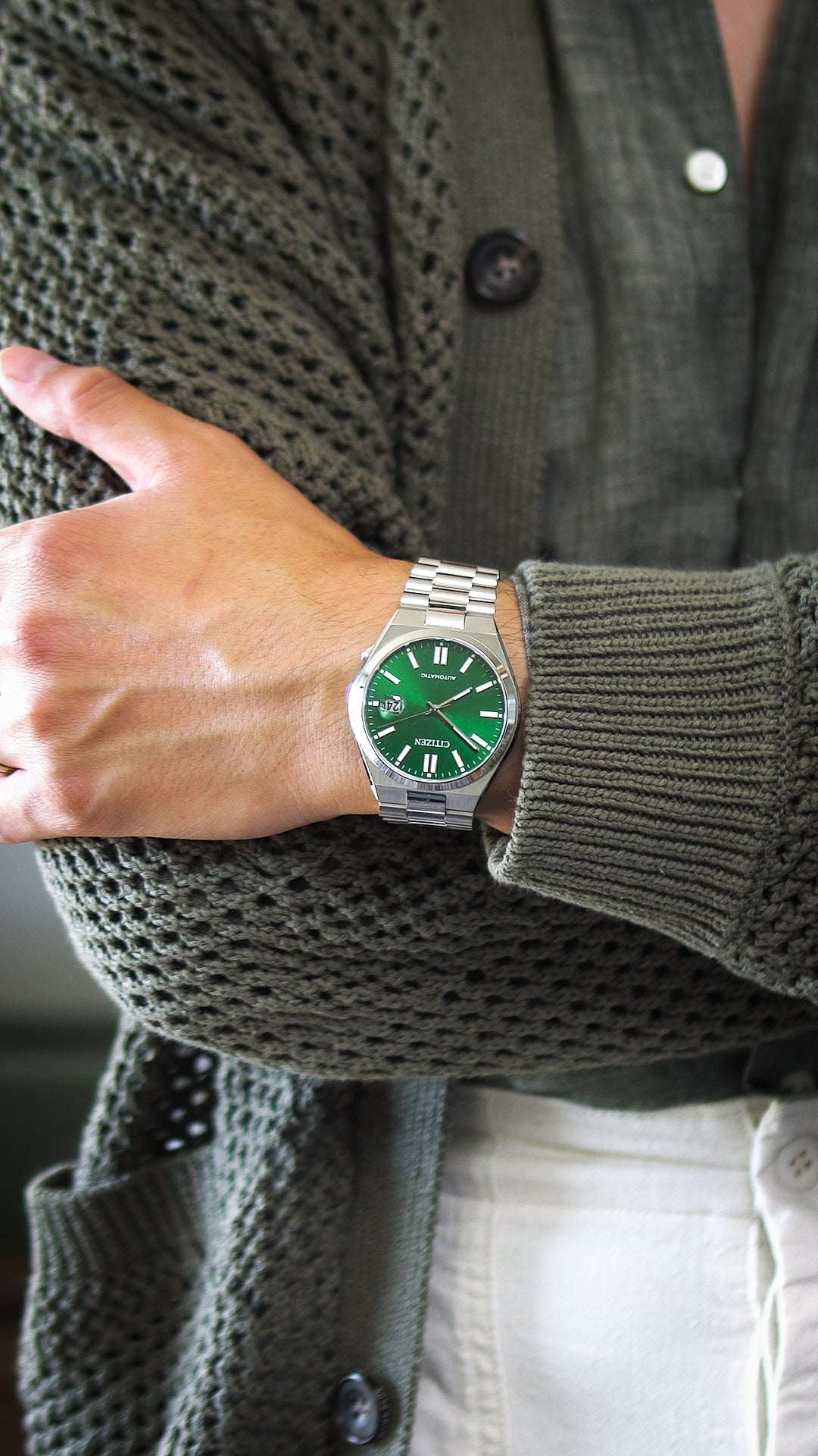 Citizen Tsuyosa 40mm Steel Green Dial