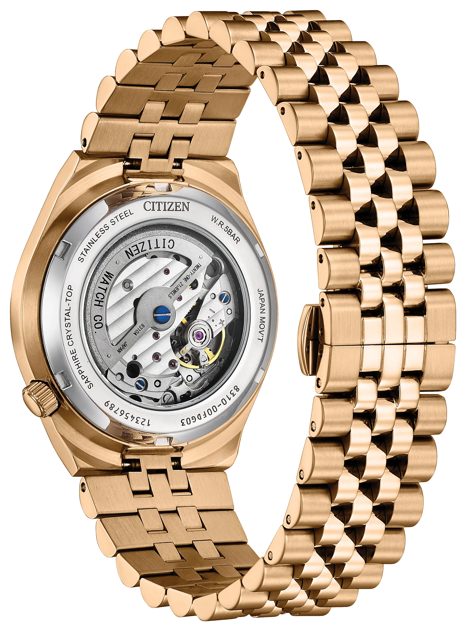 Tsuyosa 60 Blue | 40mm, Rose Gold-Tone Stainless Steel