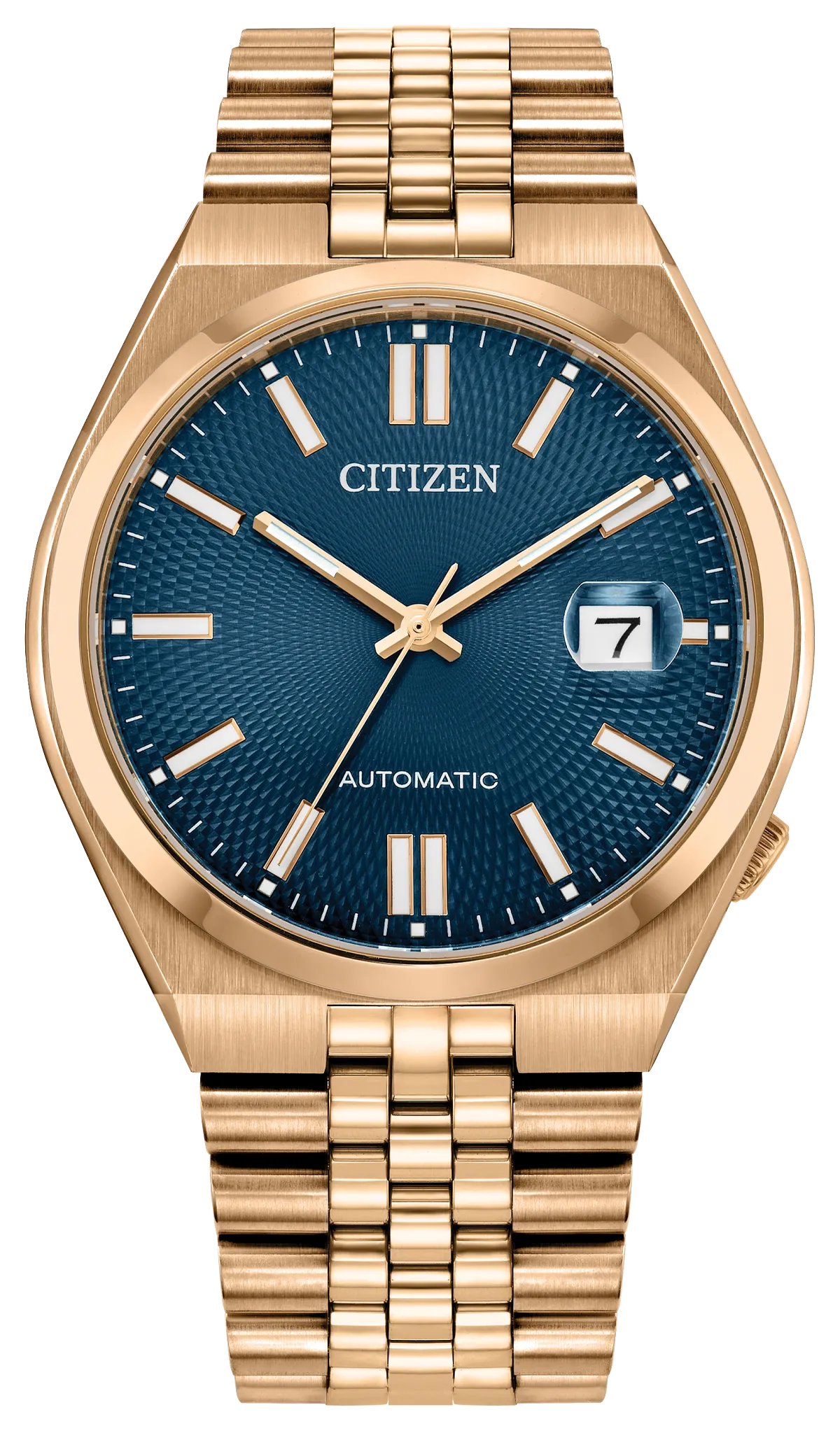 Tsuyosa 60 Blue | 40mm, Rose Gold-Tone Stainless Steel