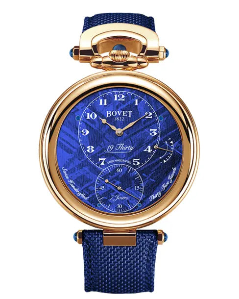 19Thirty Blue Meteorite Dial | 42mm, Gold Case, Alligator Strap, Men's Watch