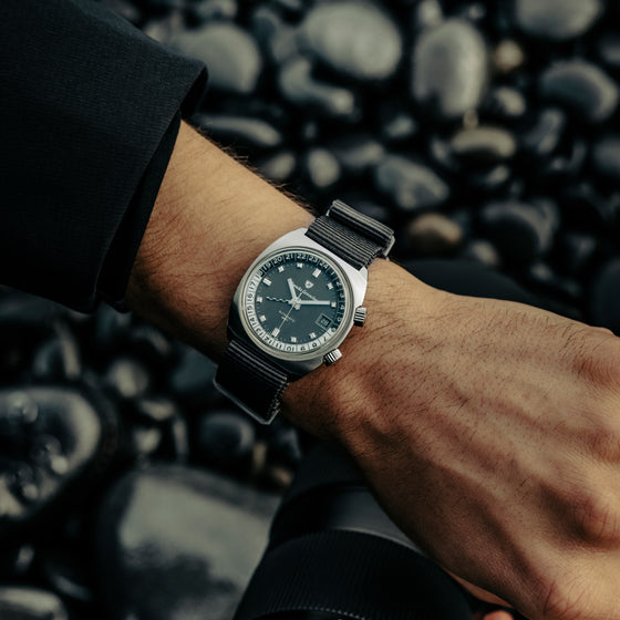 Nivada Grenchen  Limited edition for Hodinkee watch wrist shot