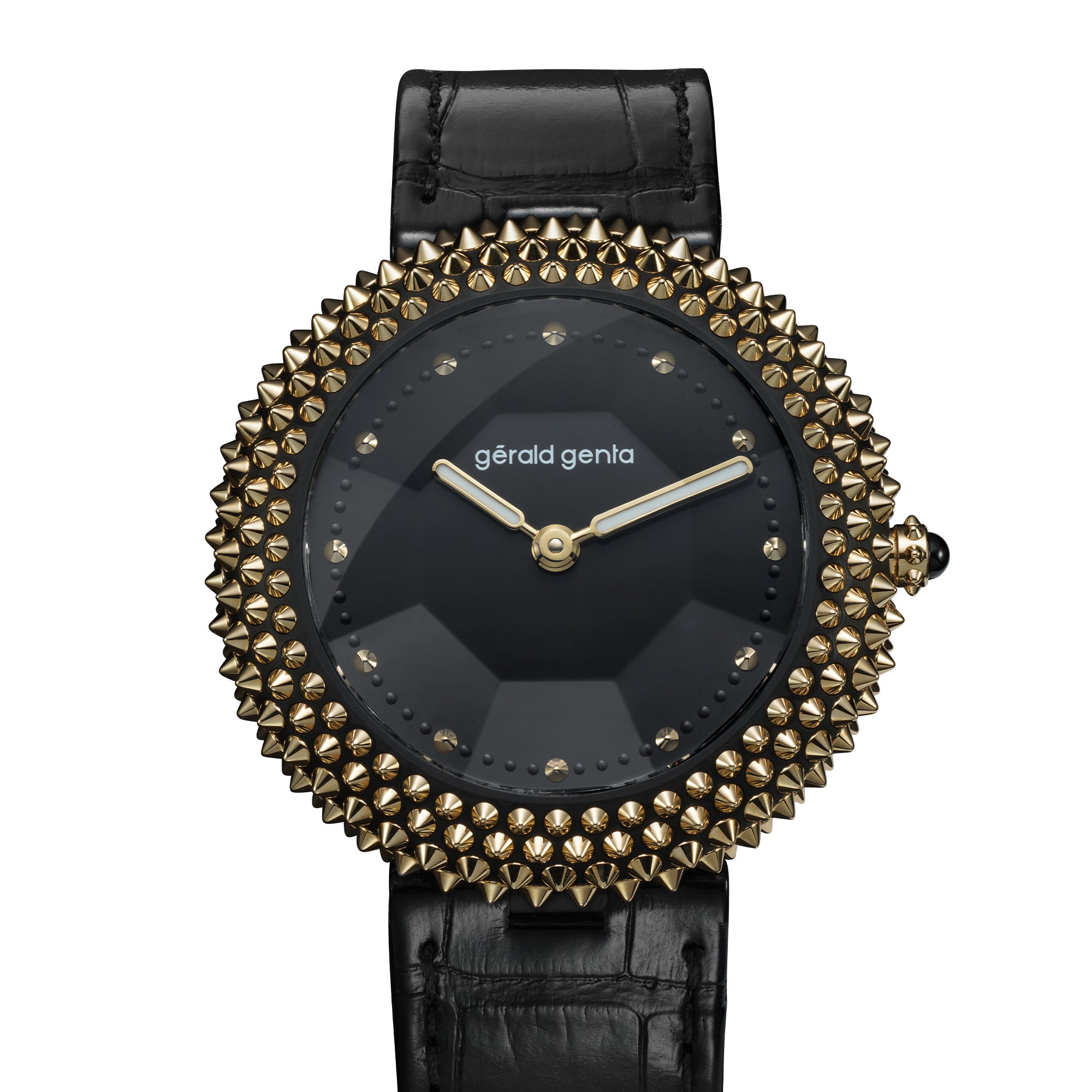 Gentissima Oursin 36 Black Titanium |  36mm, DLC coated grade 5 titanium and yellow gold, Women's Watch