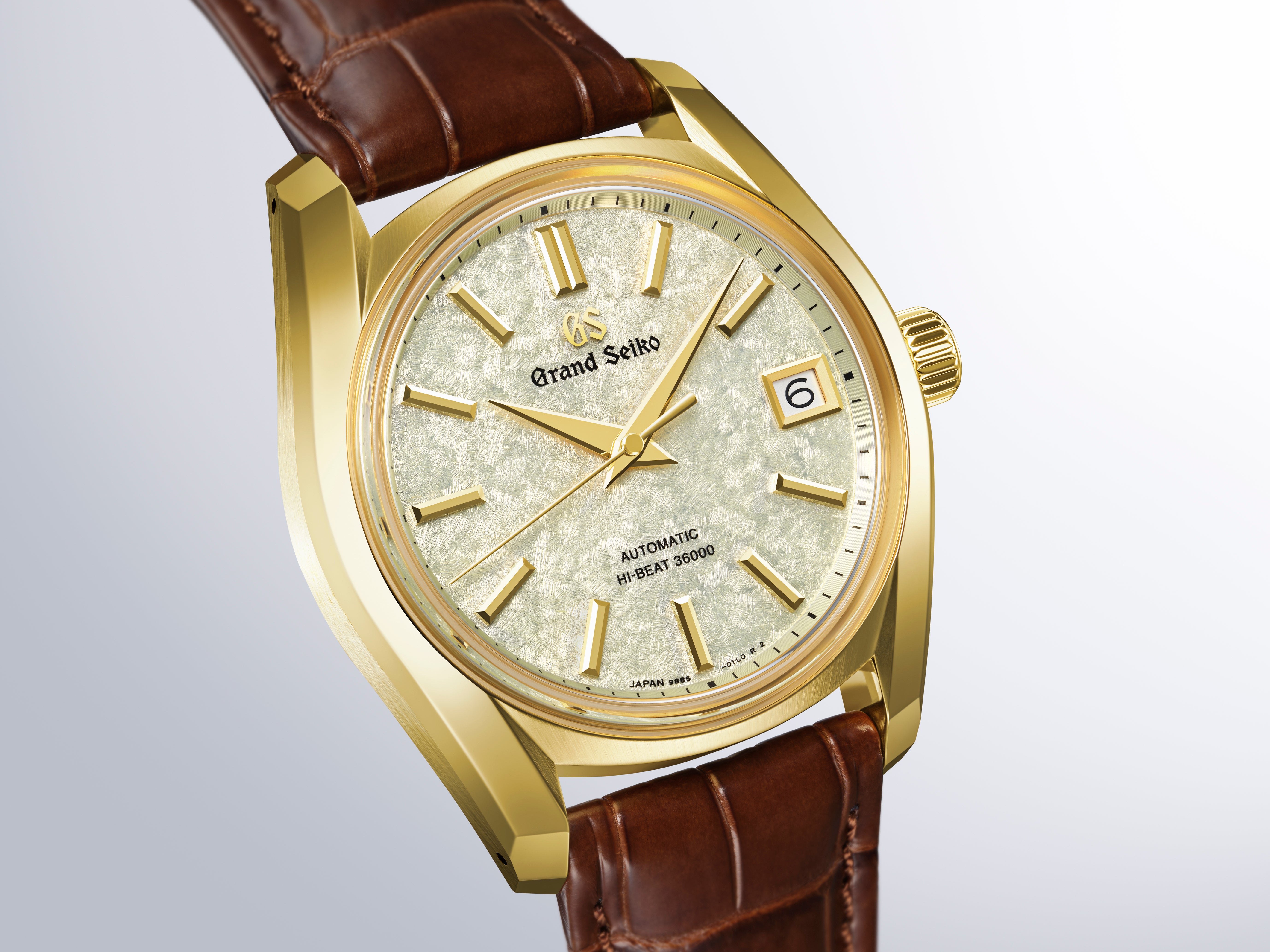Grand Seiko Hi-Beat 36000 Heritage 38mm 18K Yellow Gold Leather Gold