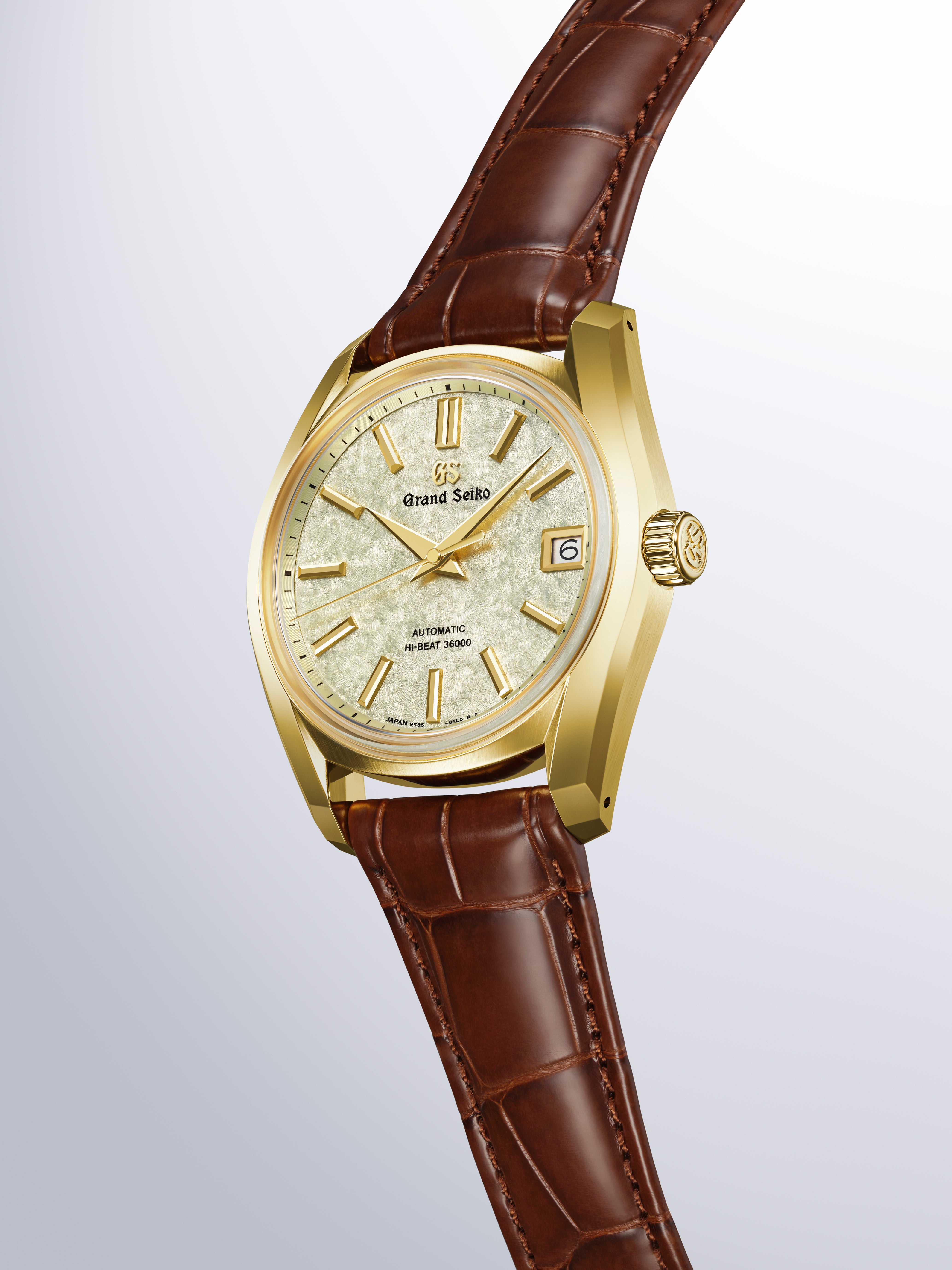 Grand Seiko Hi-Beat 36000 Heritage 38mm 18K Yellow Gold Leather Gold
