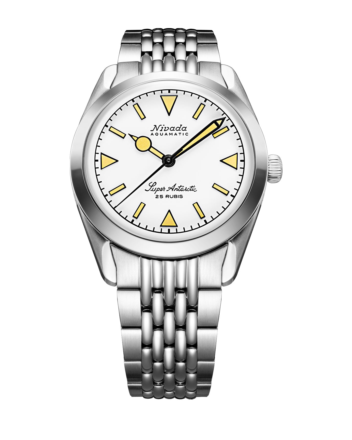 OSTYLE plé verre Platinumaqua Cream Super Antarctic White Beige Luminova | 38mm, Mens Watch