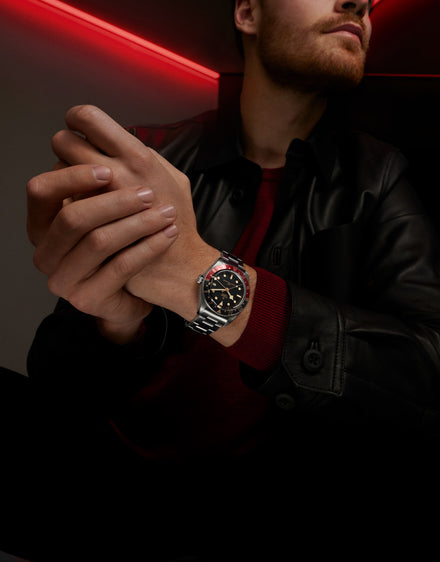 TUDOR Black Bay 58 GMT and burgundy bezel - Link to Mens Collection