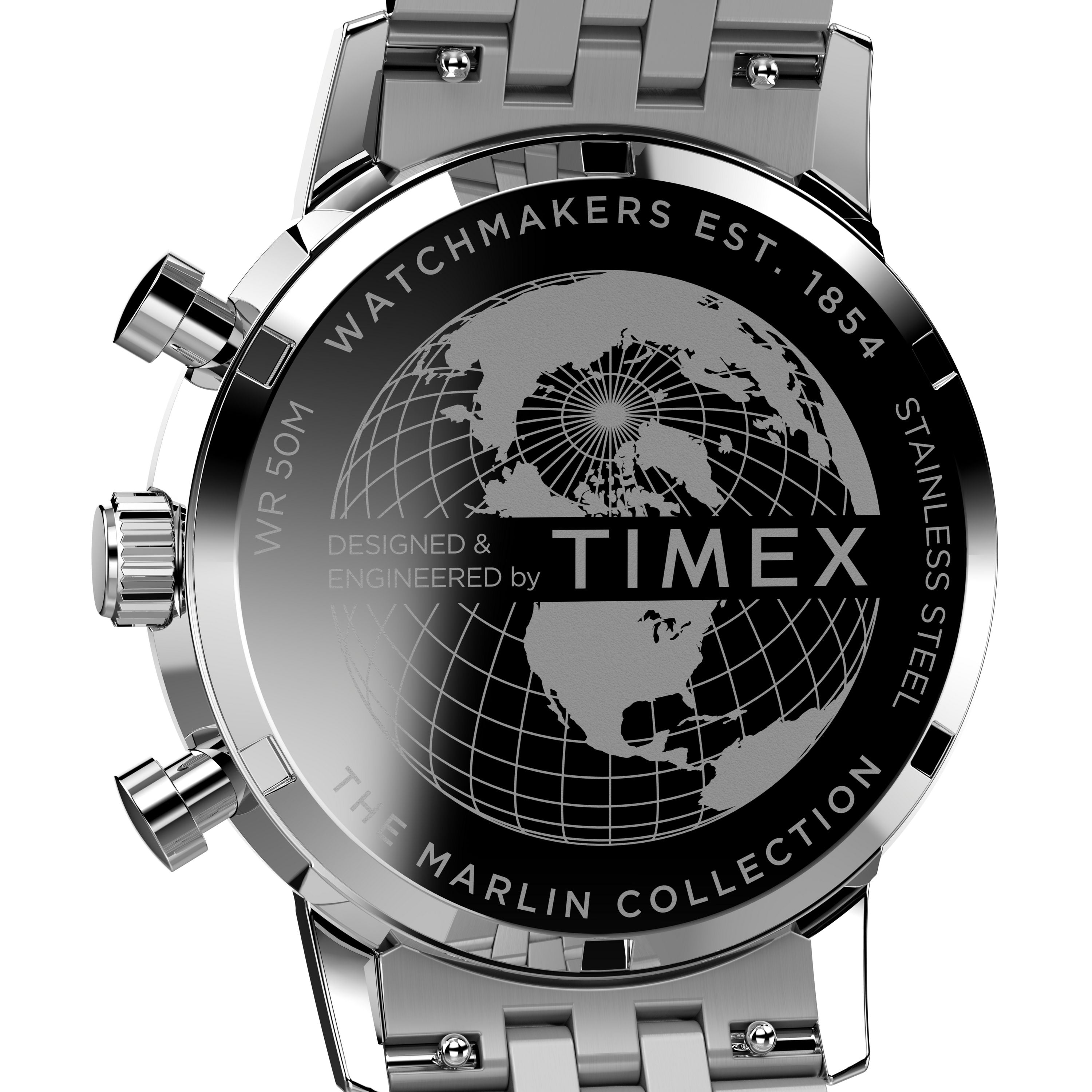 Timex Marlin® Chronograph Tachymeter 40mm Steel Silver Dial
