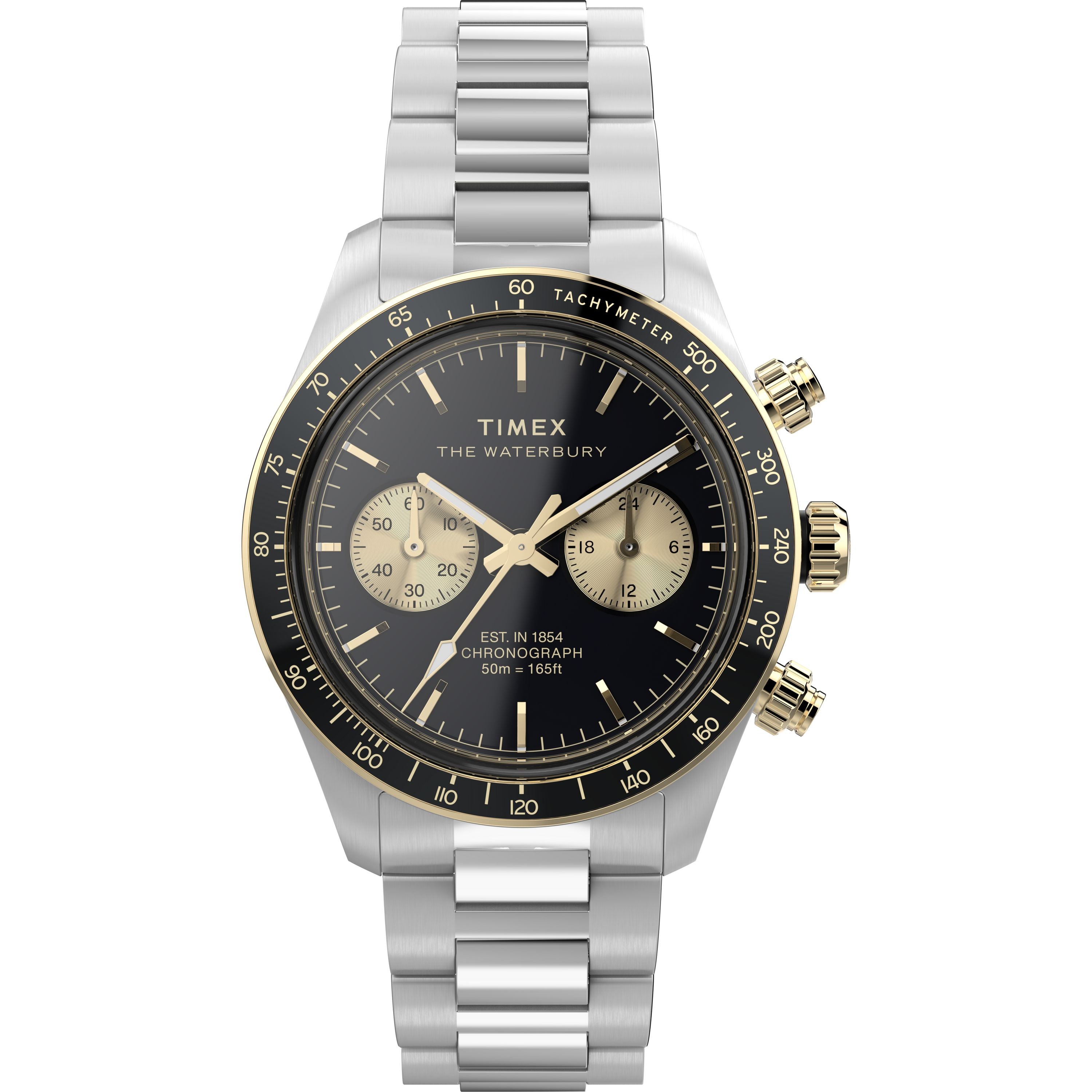 Timex Waterbury Heritage Chronograph 39mm Stainless Steel Bracelet