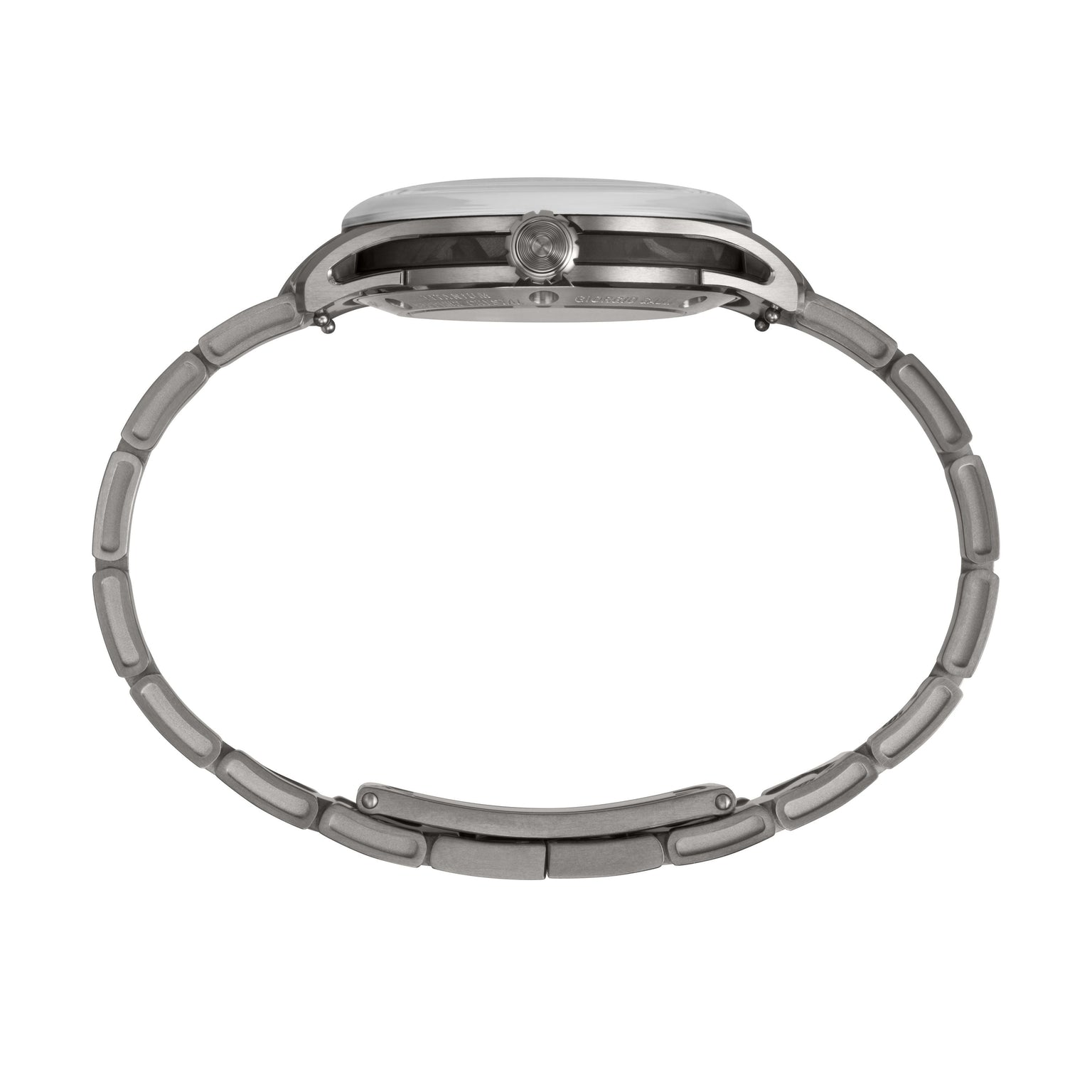 A close-up of the Timex Giorgio Galli S2Ti Automatic—a 38mm titanium watch with a sapphire crystal for outstanding clarity and durability.