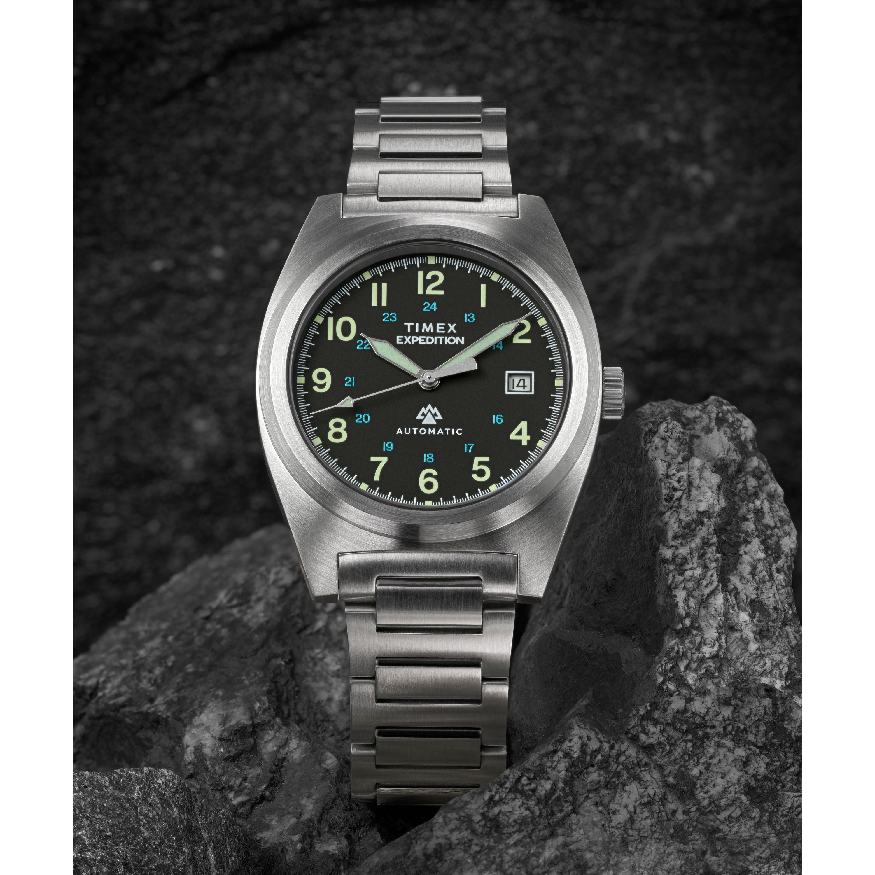 Timex Expedition® Capstone Automatic 39mm Steel Black Dial