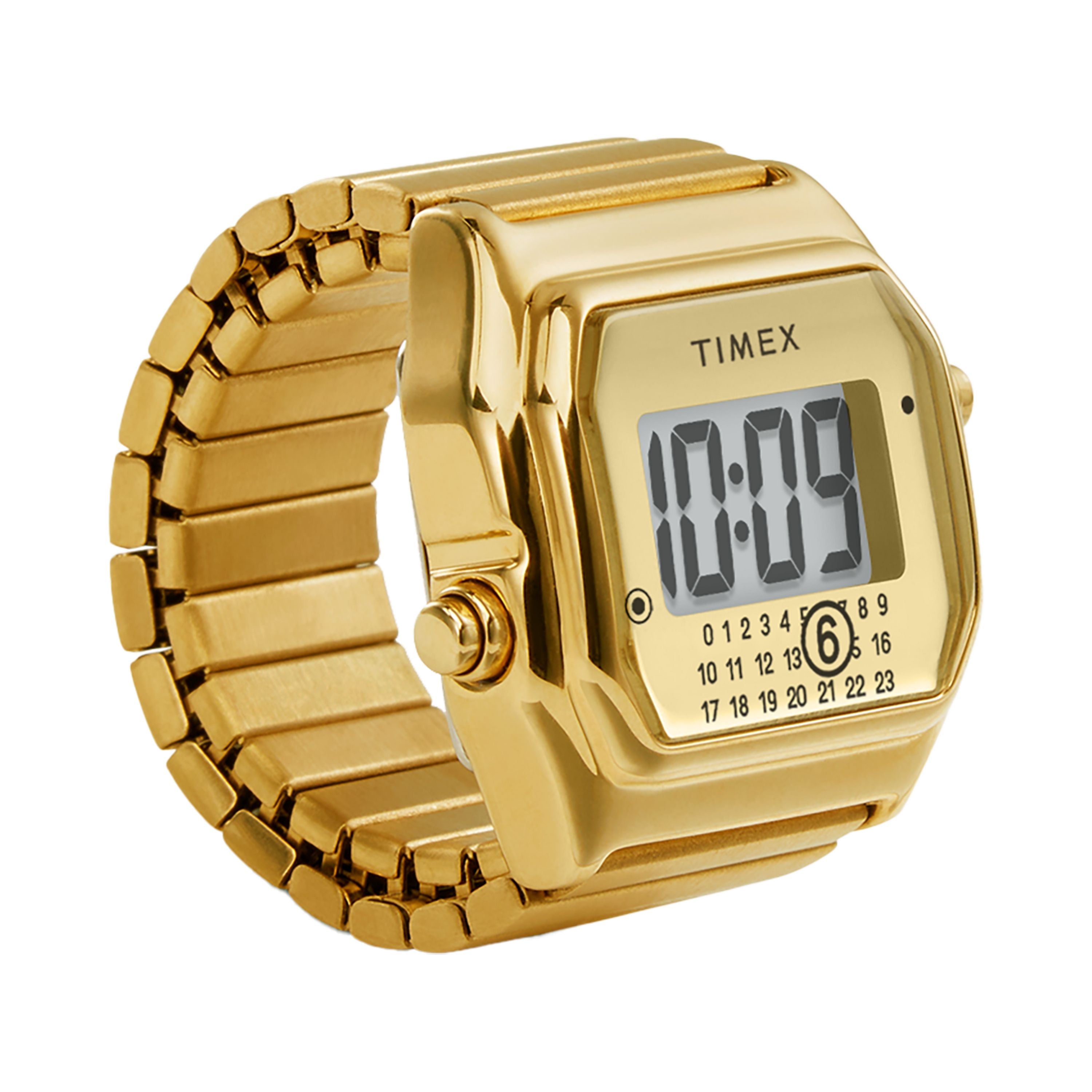 TIMEX × MM6 T80 リング ゴールド 新品 Timex TIMEX x MM6 GOLD TONE DIGITAL RING WATCH
