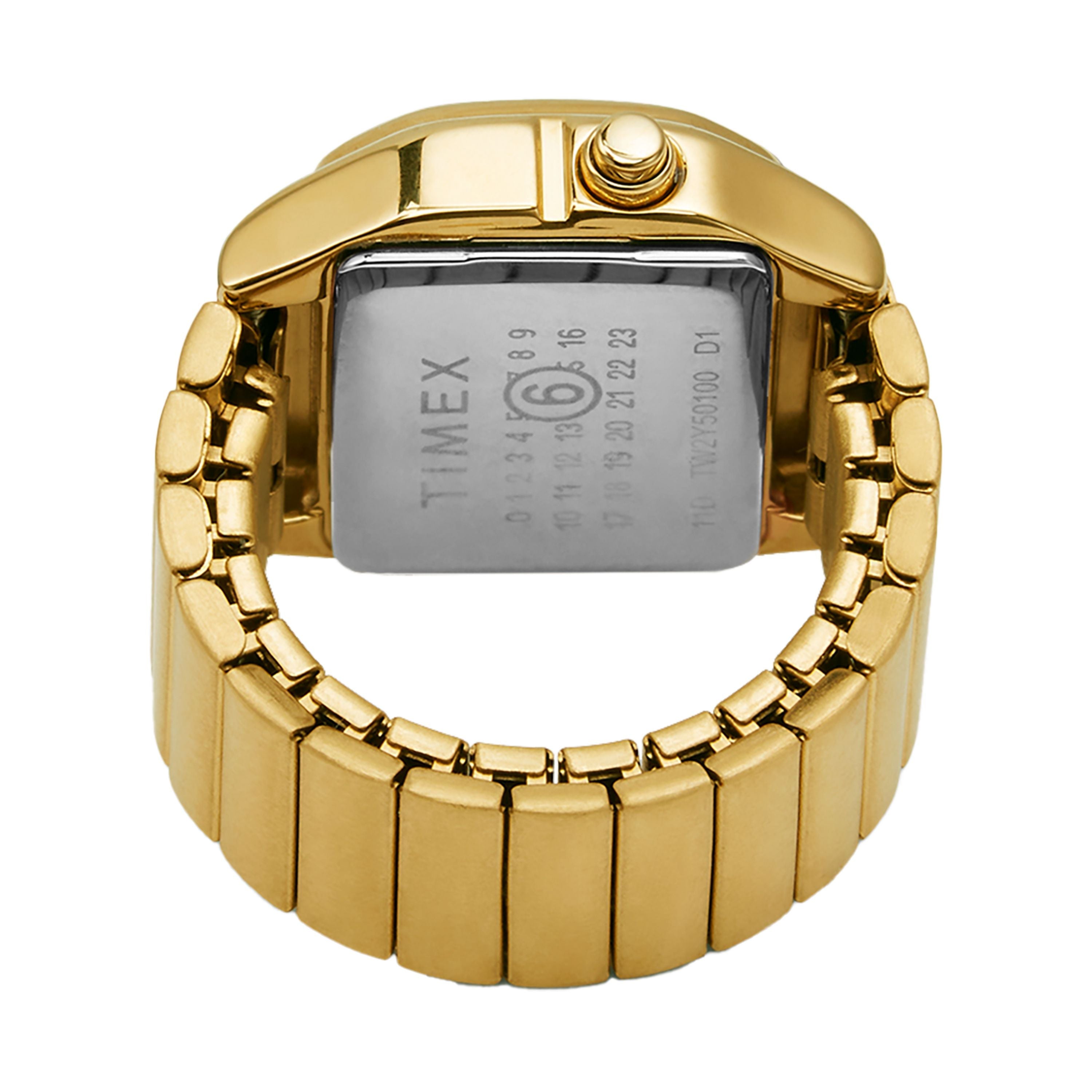 MM6 TIMEX ゴールドデジタルリング 　MLサイズ Timex TIMEX x MM6 GOLD TONE DIGITAL RING WATCH
