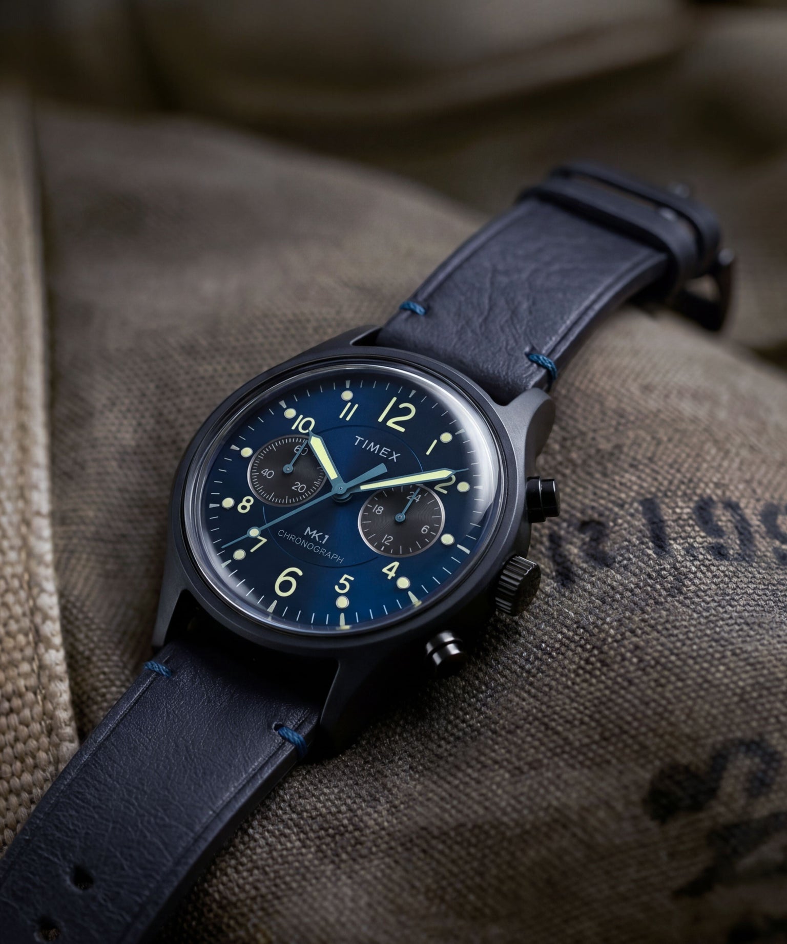 MK1® Chronograph 40mm Leather Strap Watch