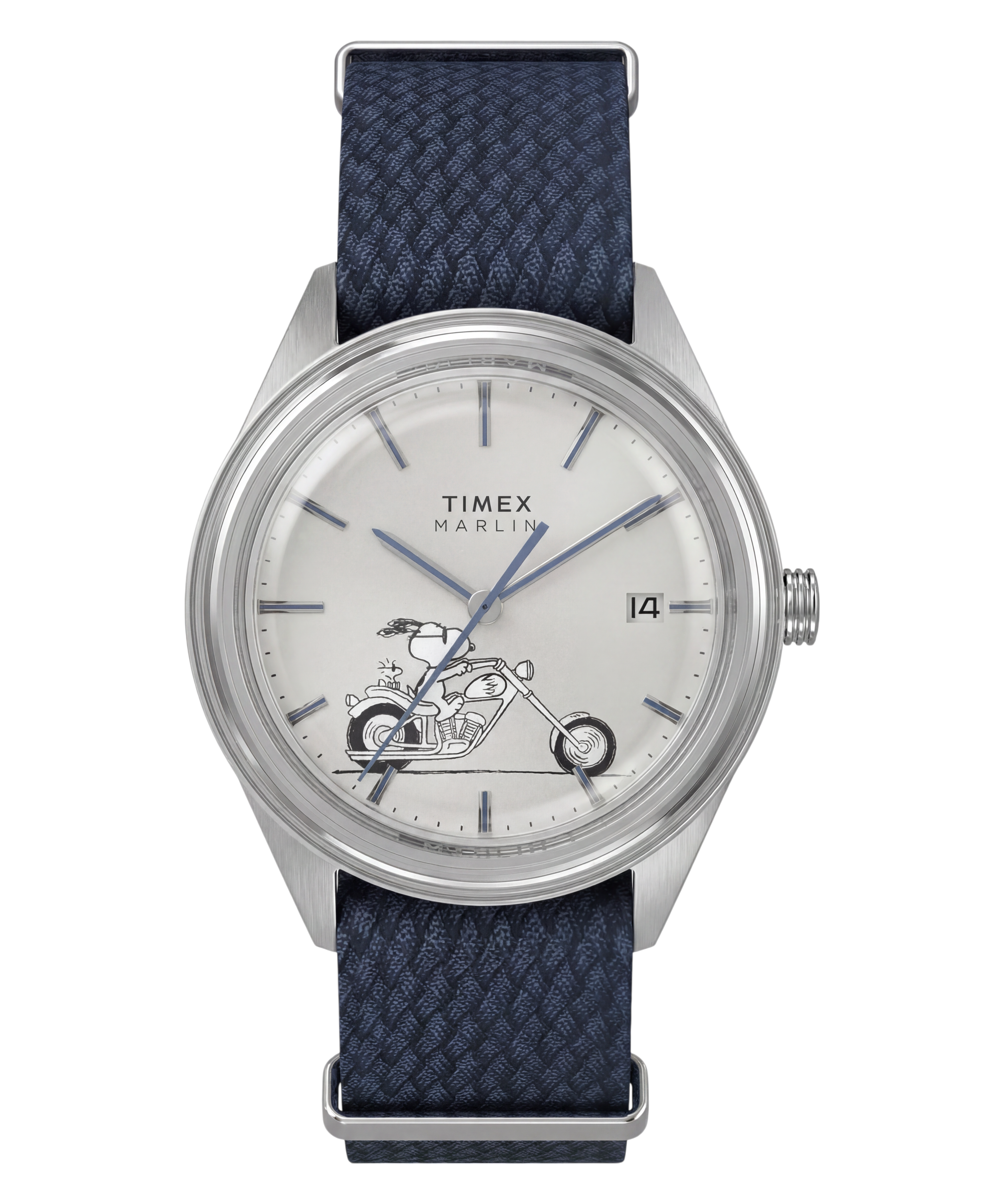 Peanuts® x Timex Marlin® Jet Automatic Easy Rider 38mm Fabric Strap Watch