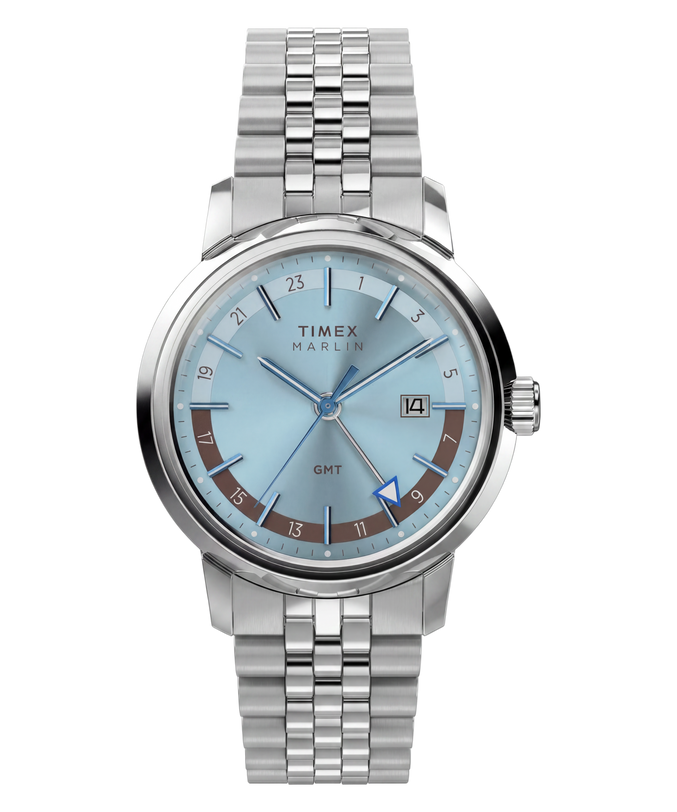 Marlin® GMT 40mm Stainless Steel Bracelet Watch