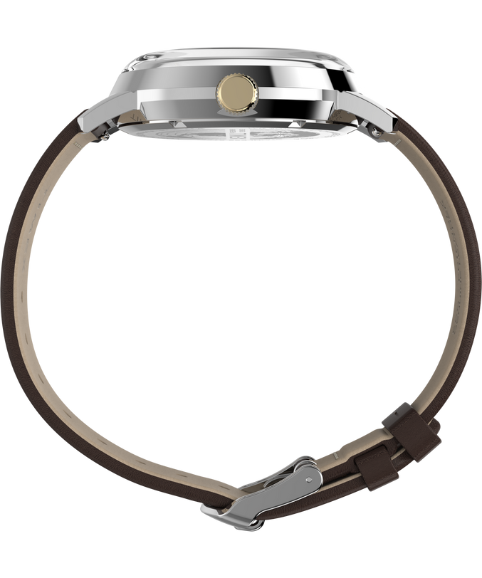 Marlin® GMT 40mm Leather Strap Watch