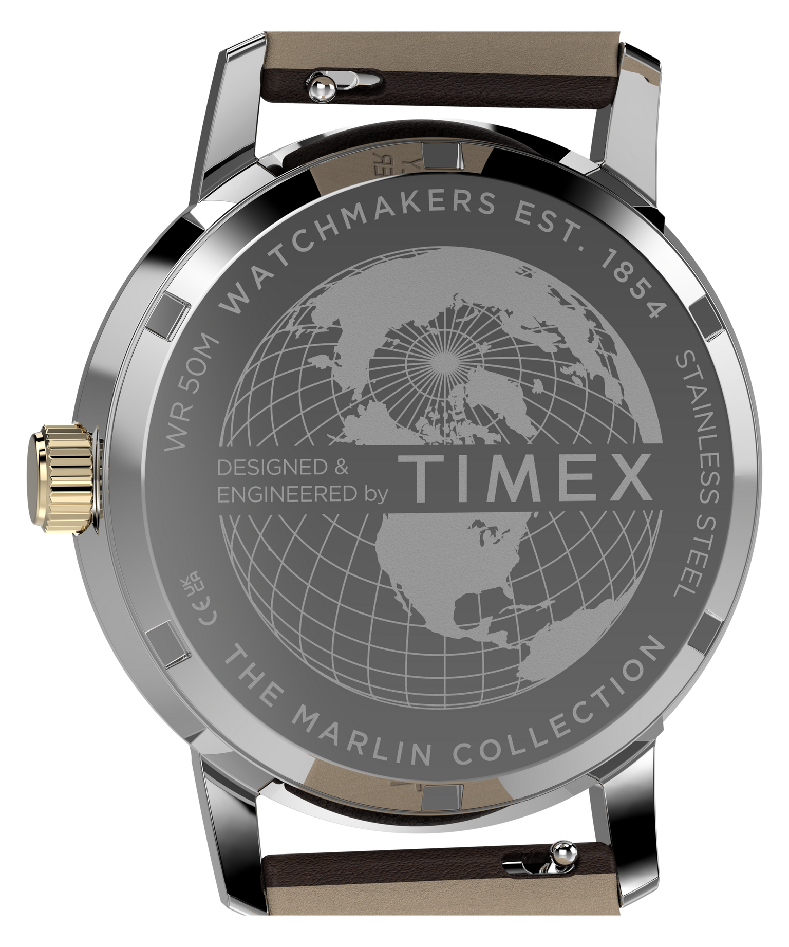 Marlin® GMT 40mm Leather Strap Watch