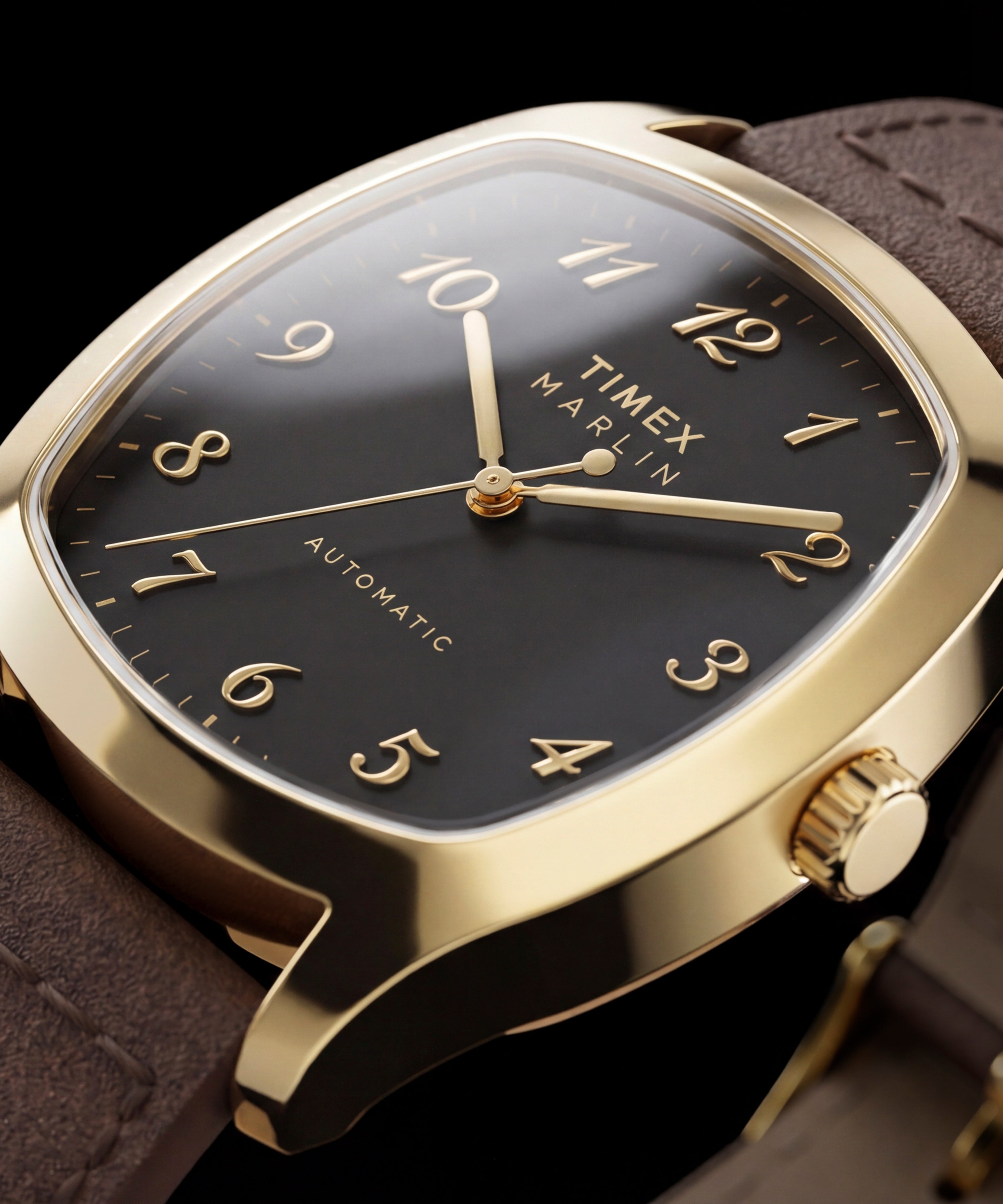 Marlin® Chatham Automatic 36mm Leather Strap Watch