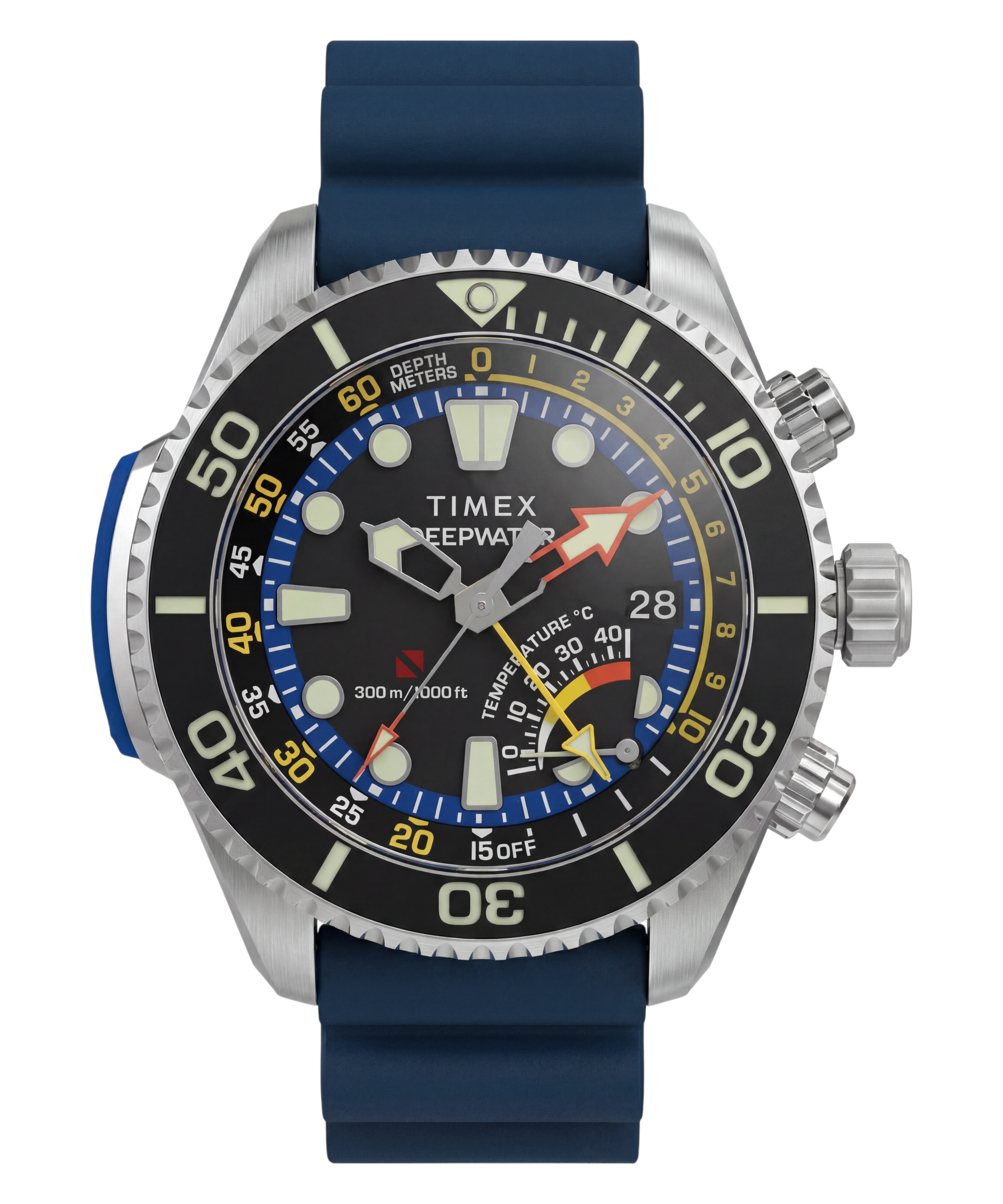 Deepwater IQ Depth Gauge 300 46mm HNBR Synthetic Rubber Strap Watch