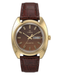 Timex 1976 Day Date Fume Reissue Inspired 37mm Leather Strap Watch
