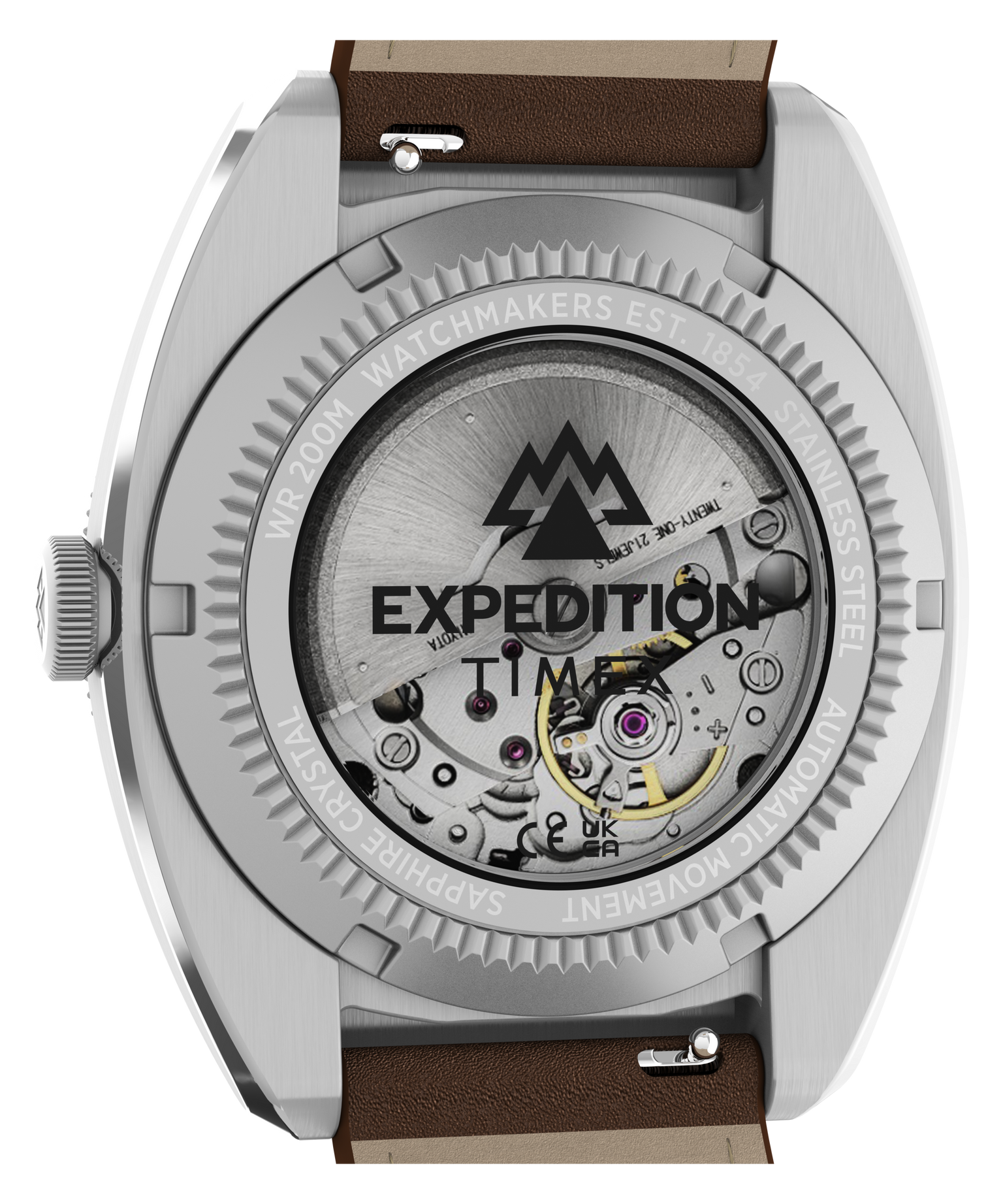 Expedition® Pioneer Automatic 41mm Leather Strap Watch