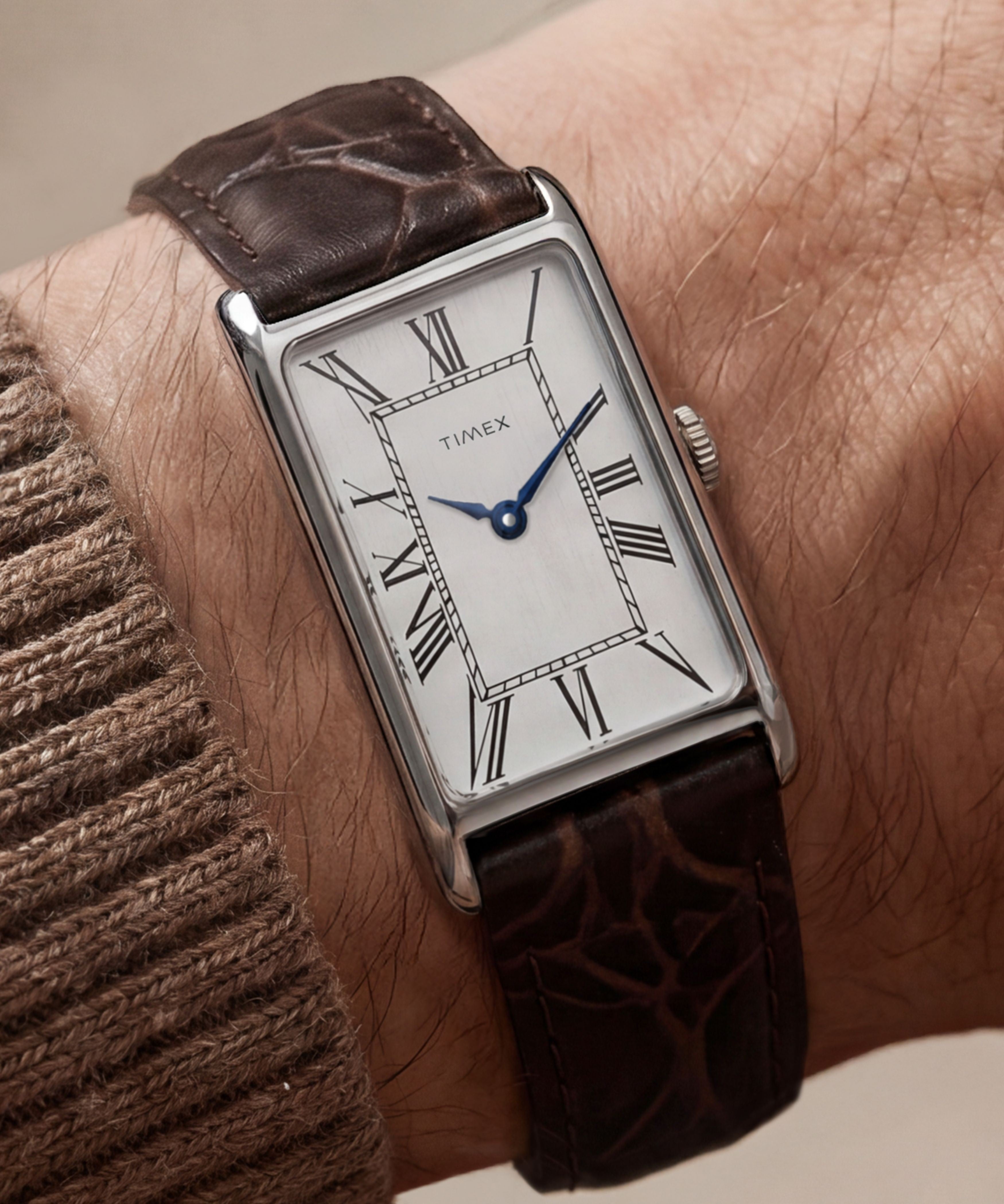 Timex 1976 Lexington Reissue Inspired 21mm Leather Strap Watch