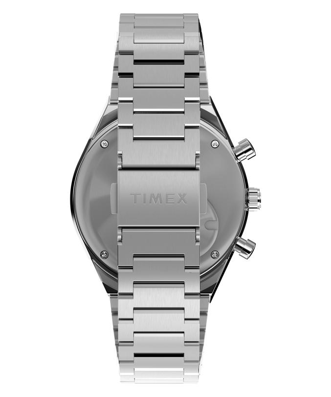 Q Timex Chronograph 40mm Stainless Steel Bracelet Watch
