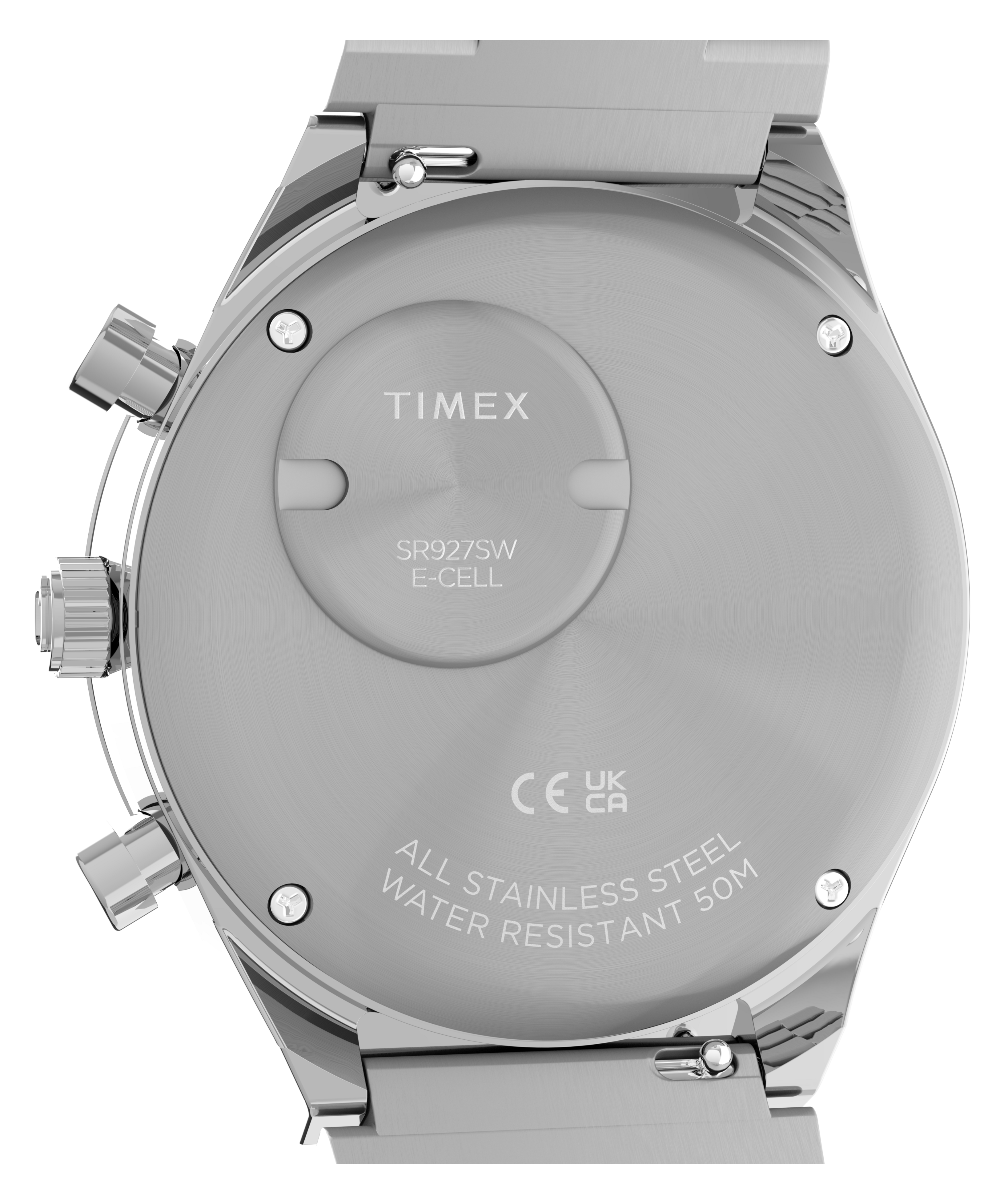 Q Timex Chronograph 40mm Stainless Steel Bracelet Watch