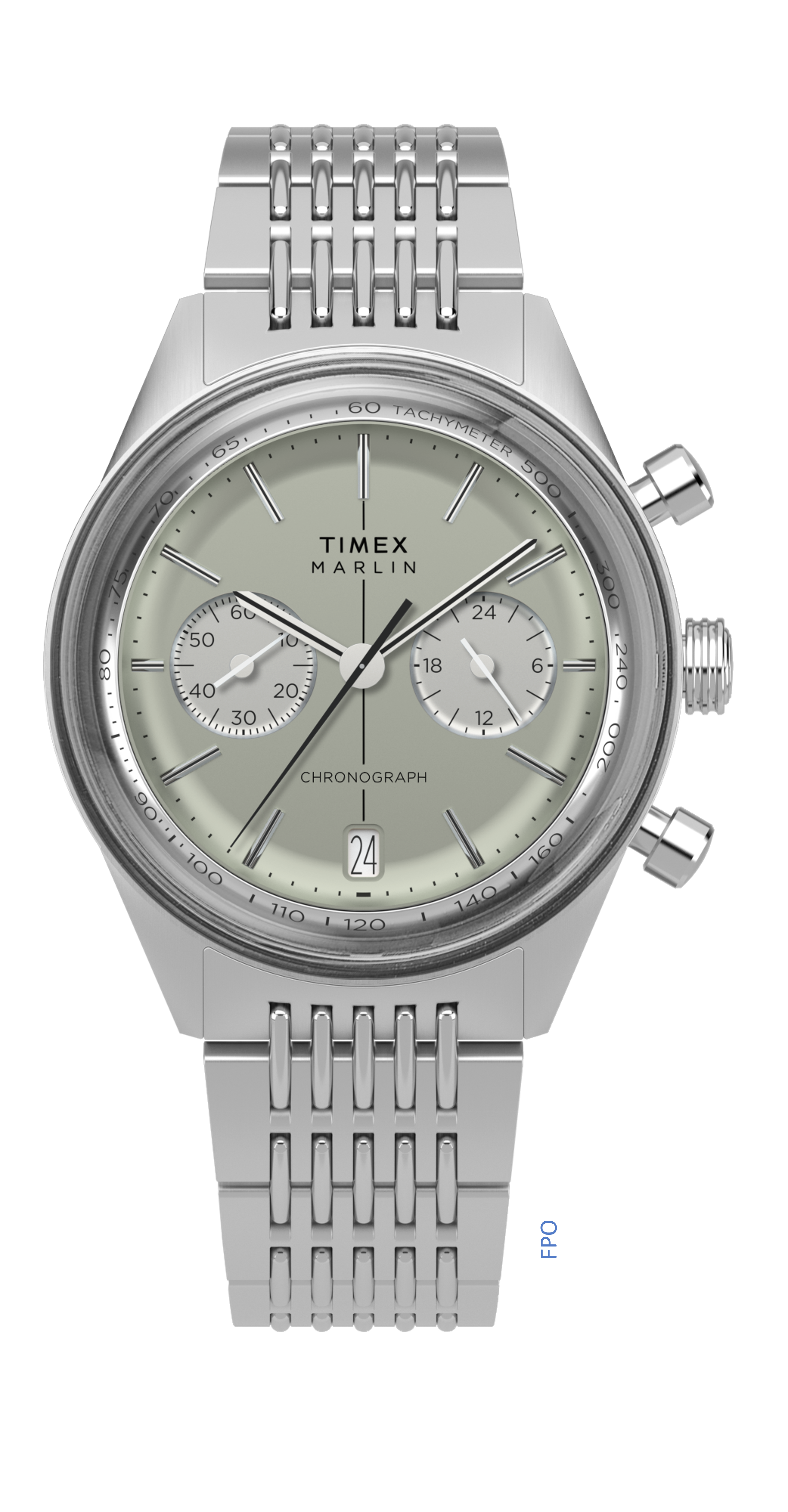 Marlin® Jet Chronograph 40mm Stainless Steel Bracelet Watch