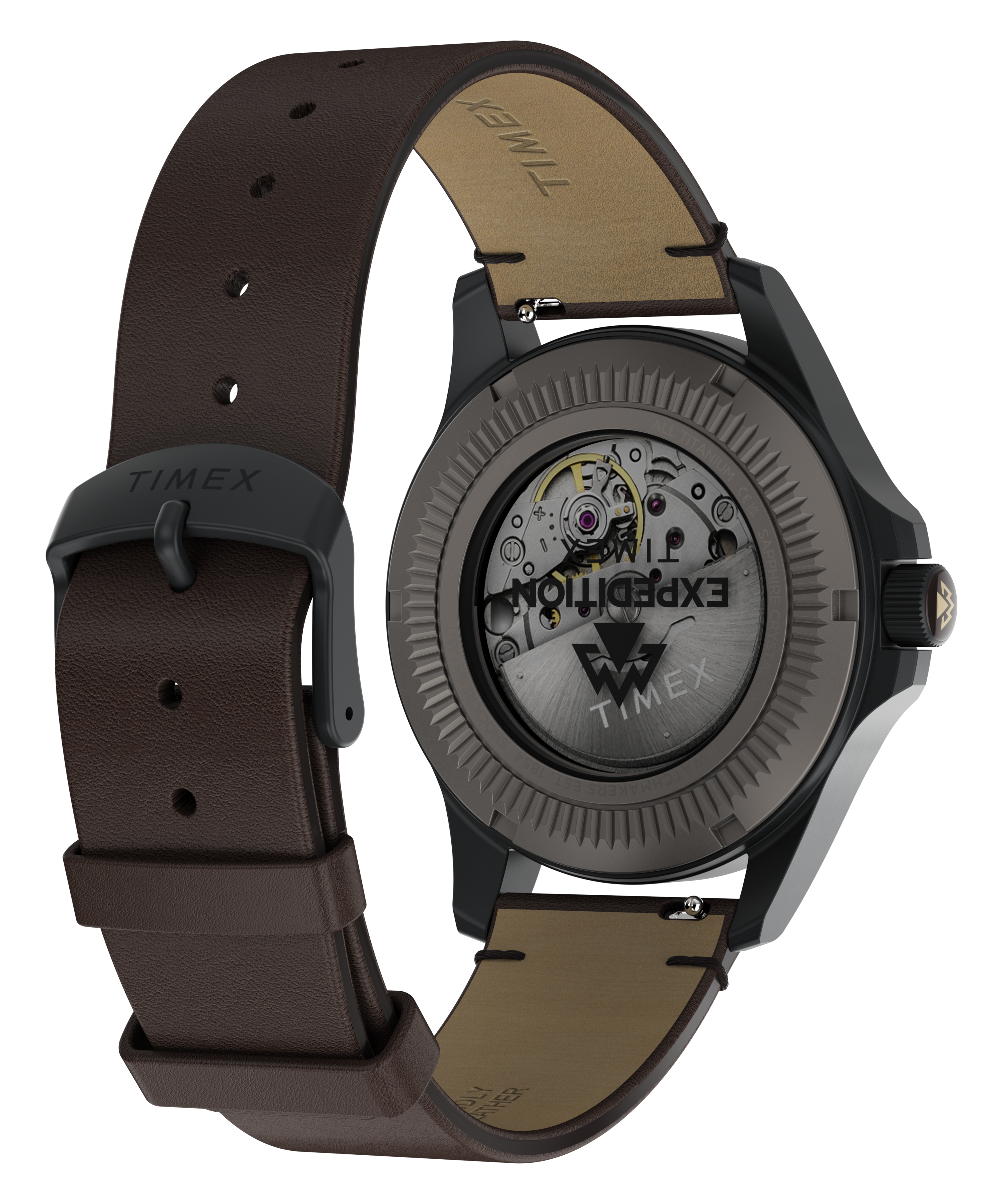 Expedition® Field Post Automatic 41mm Leather Strap Watch